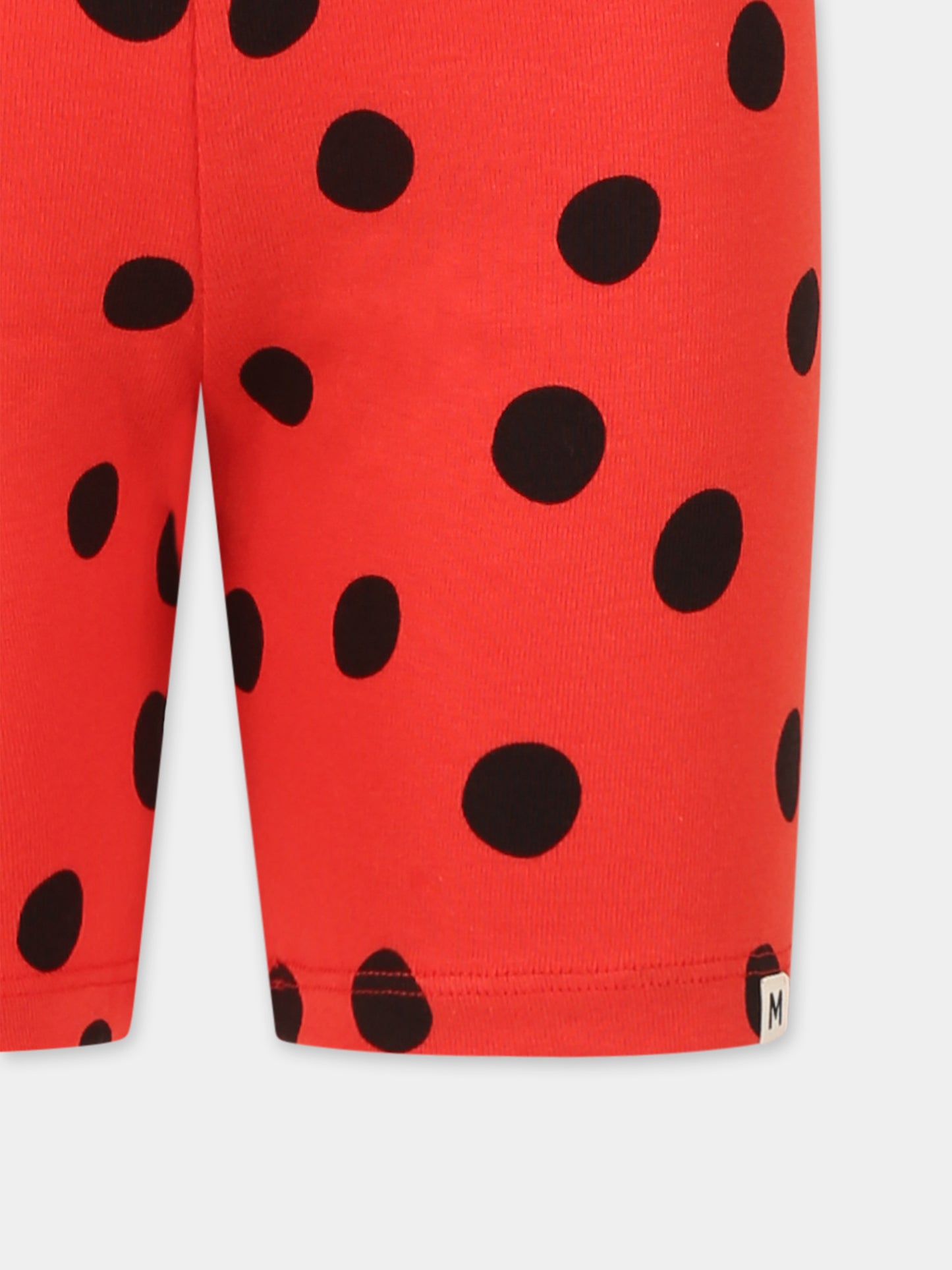 Shorts rossi per bambina con pois,Mini Rodini,2523010142