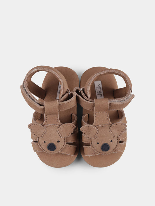Sandali marroni per neonato con koala,Donsje,1039601 NL127