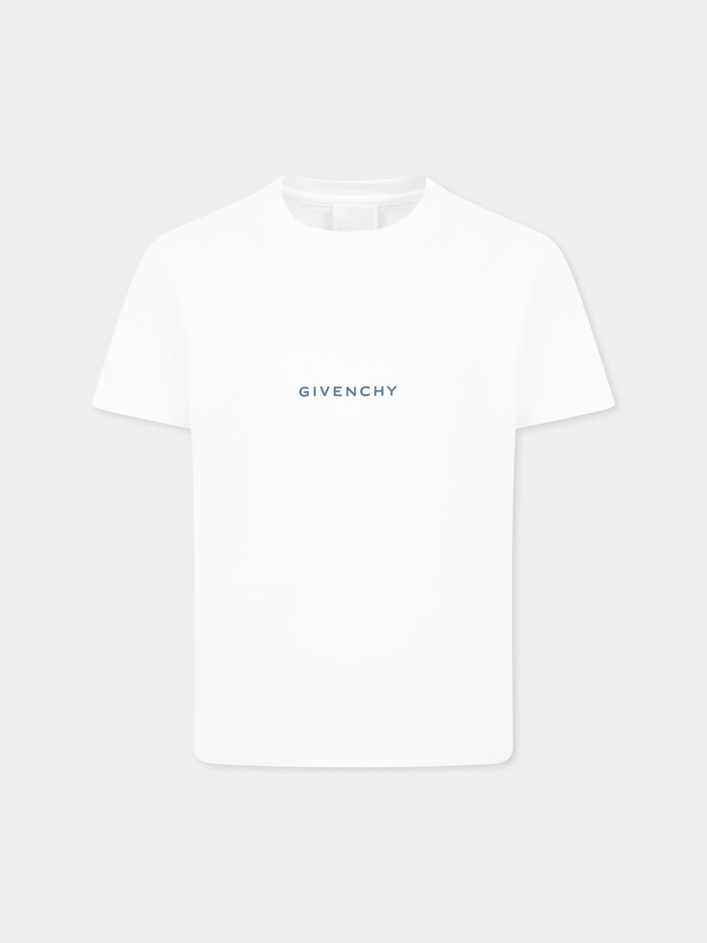 T-shirt blanc pour garçon avec logo