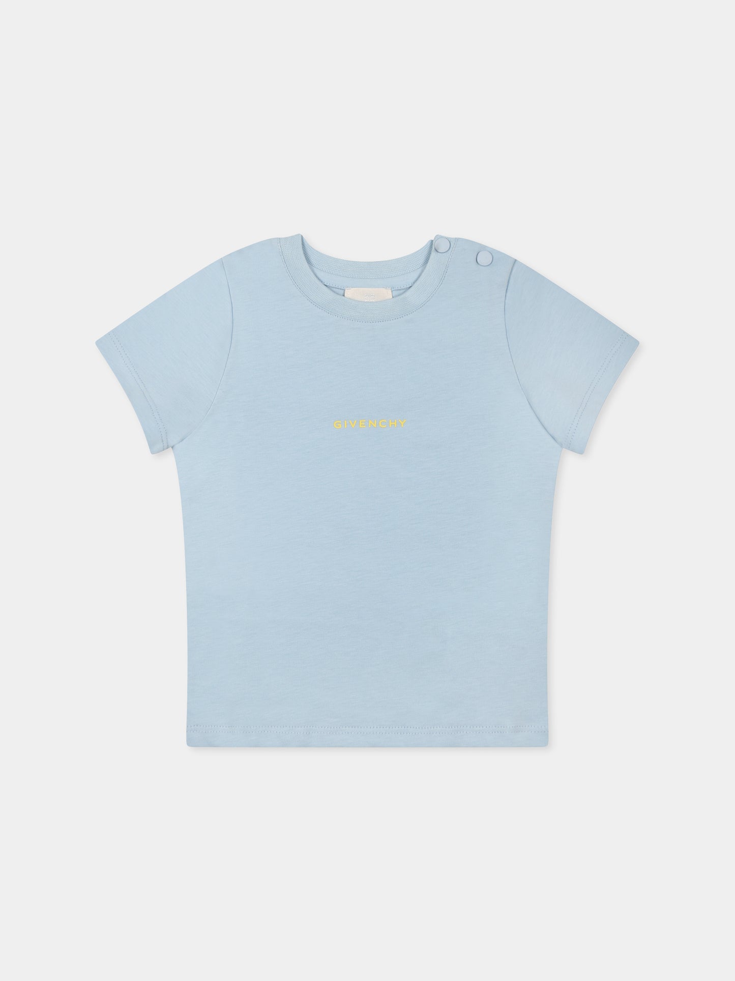 T-shirt bleu clair pour bébé garçon avec logo