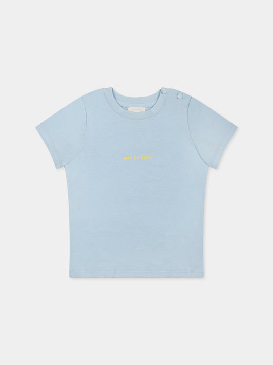T-shirt bleu clair pour bébé garçon avec logo