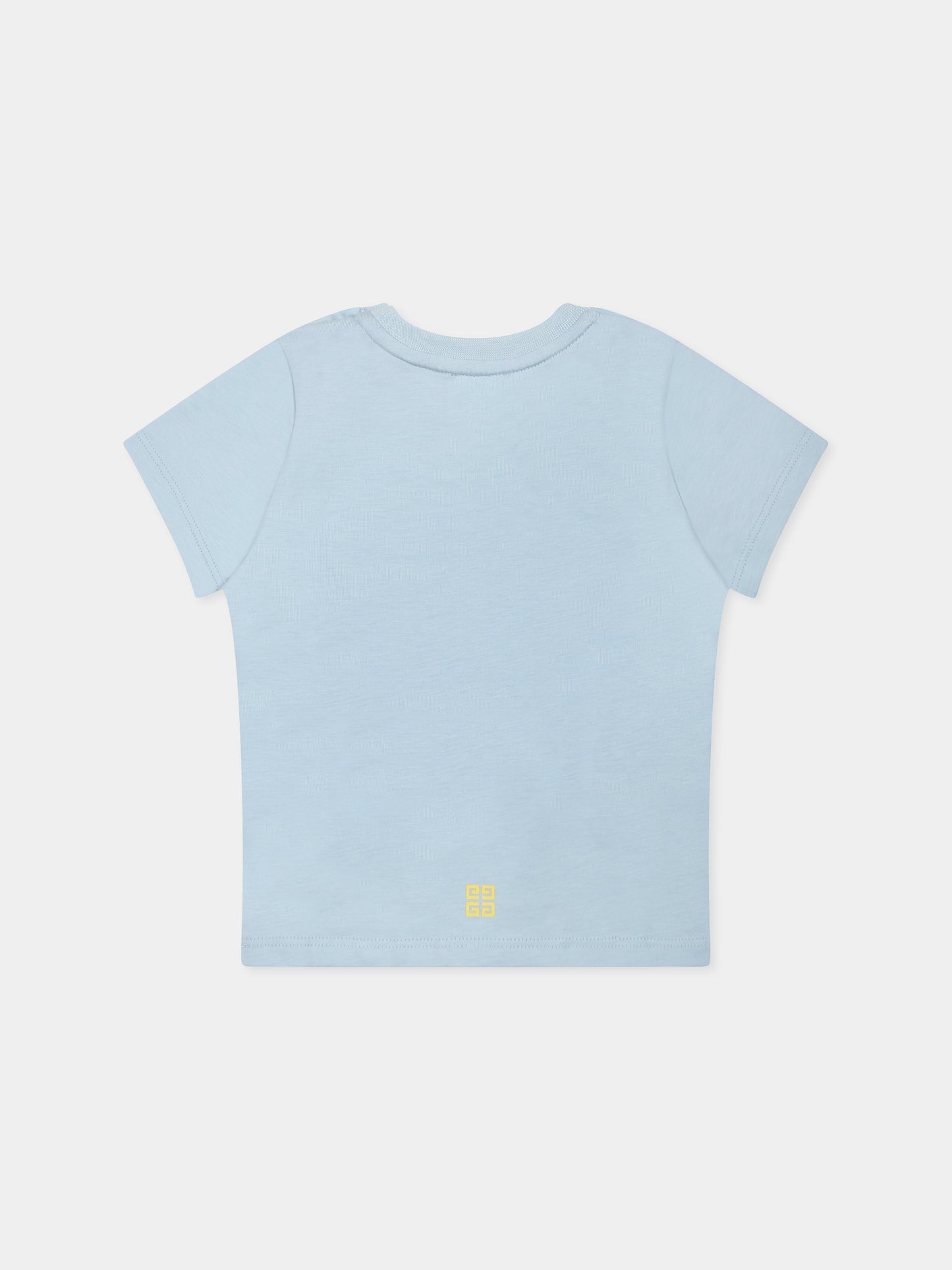T-shirt bleu clair pour bébé garçon avec logo