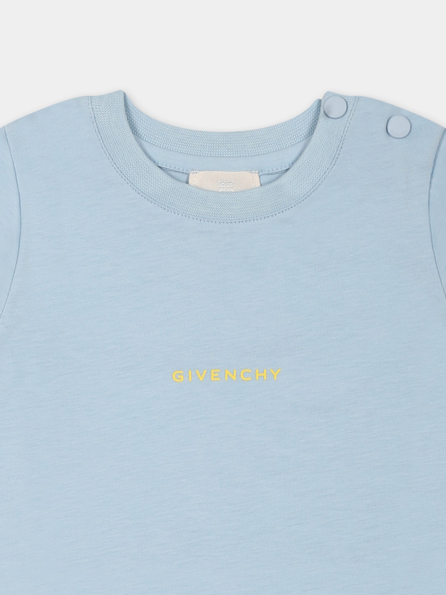 T-shirt bleu clair pour bébé garçon avec logo
