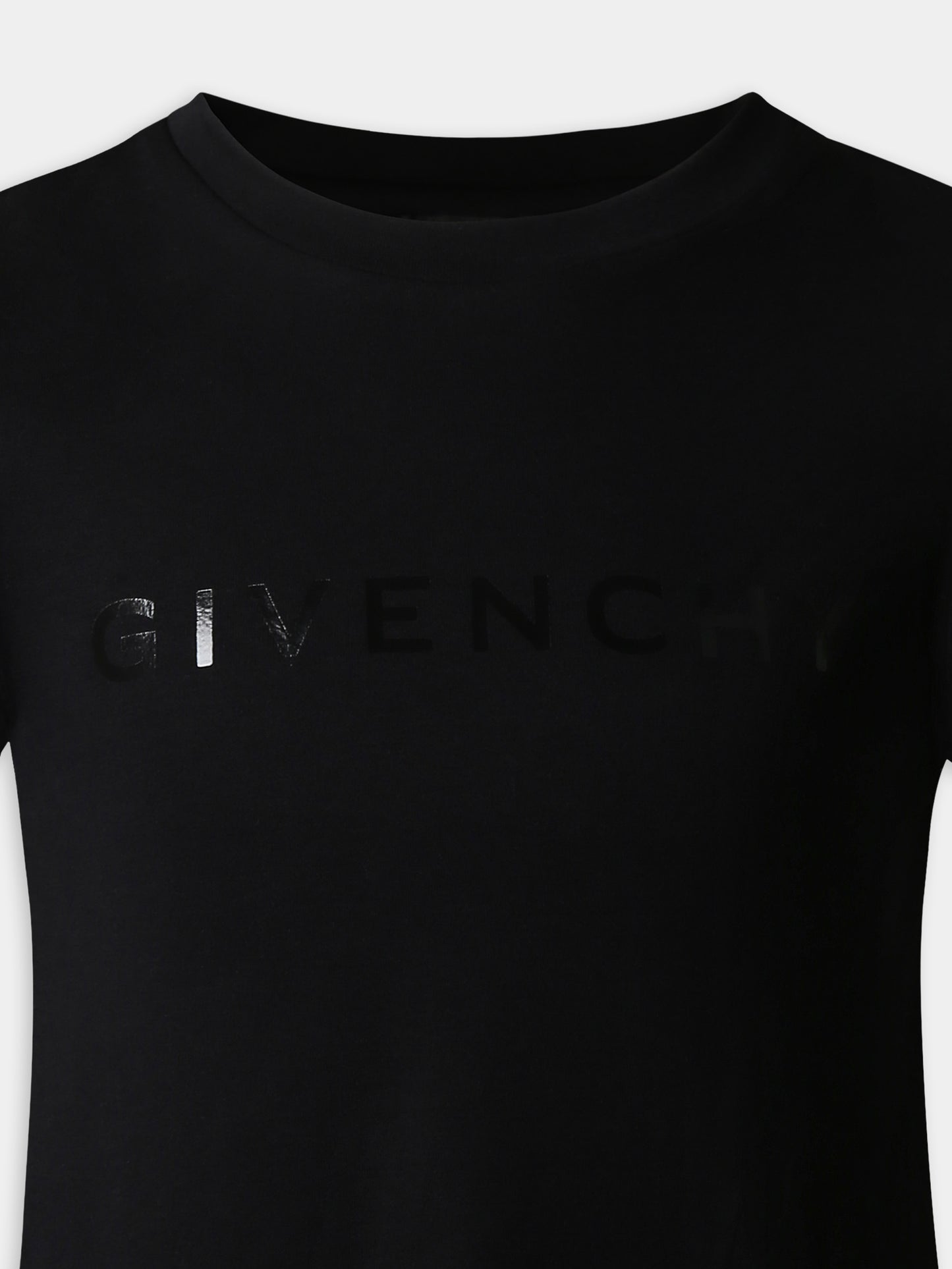 Vestito nero per bambina con logo,Givenchy Kids,H30775 09B