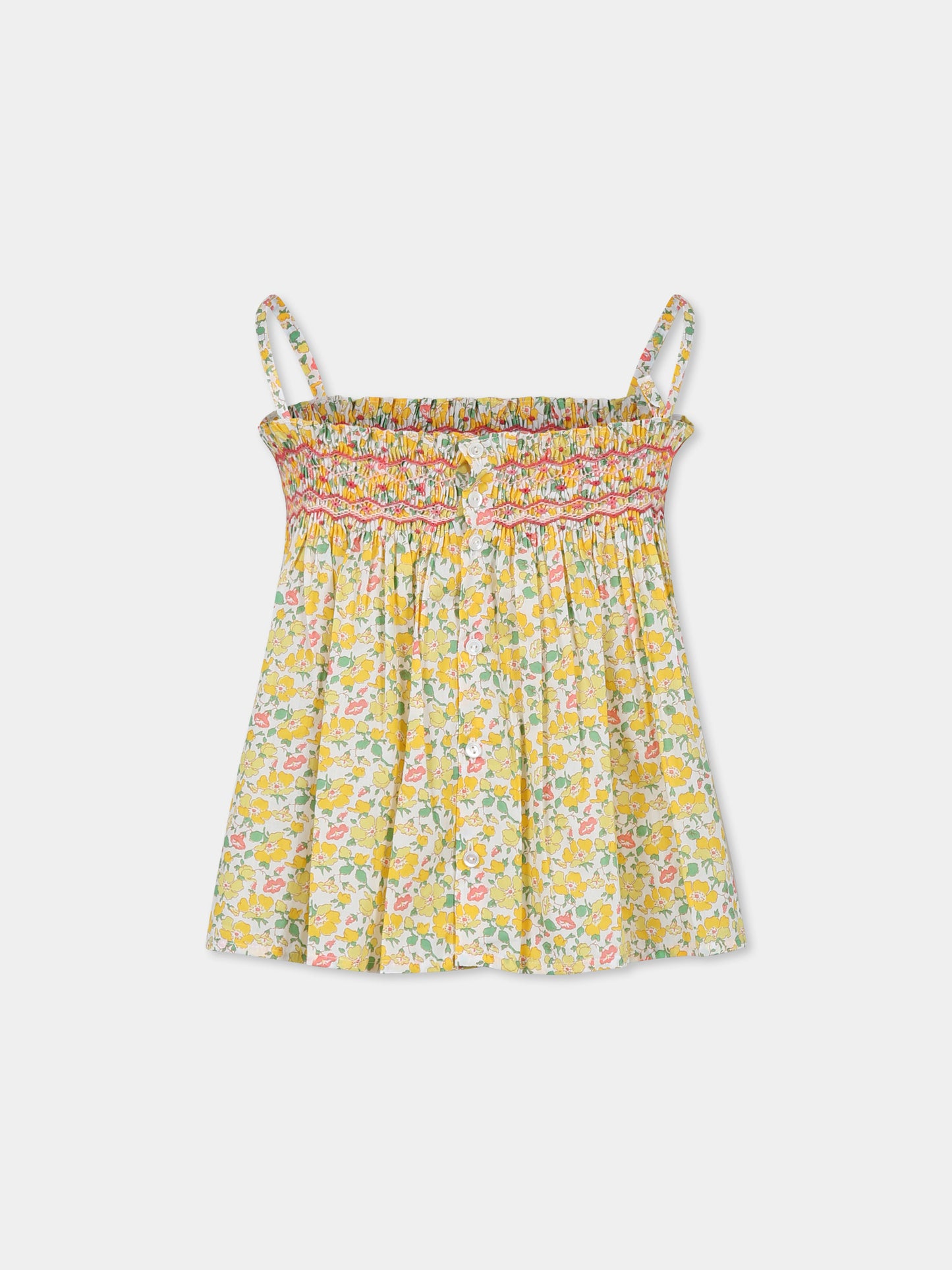 Top multicolore pour fille avec imprimé floral