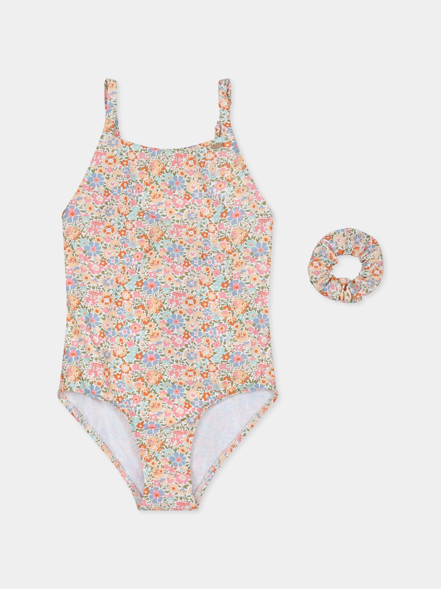 Costume intero multicolor per bambina con stampa floreale,Bonpoint,S05GSSK00006 525B