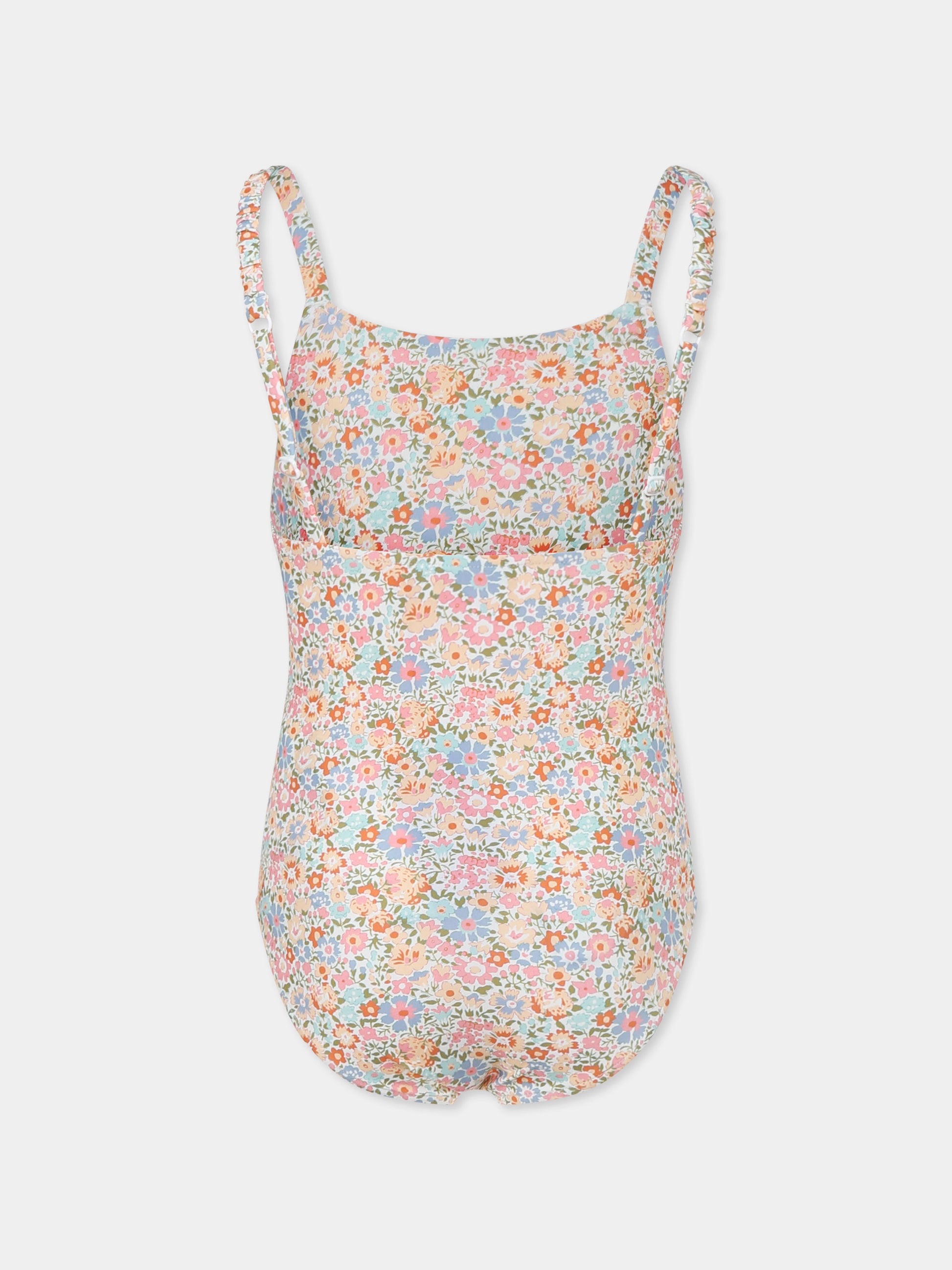 Costume intero multicolor per bambina con stampa floreale,Bonpoint,S05GSSK00006 525B