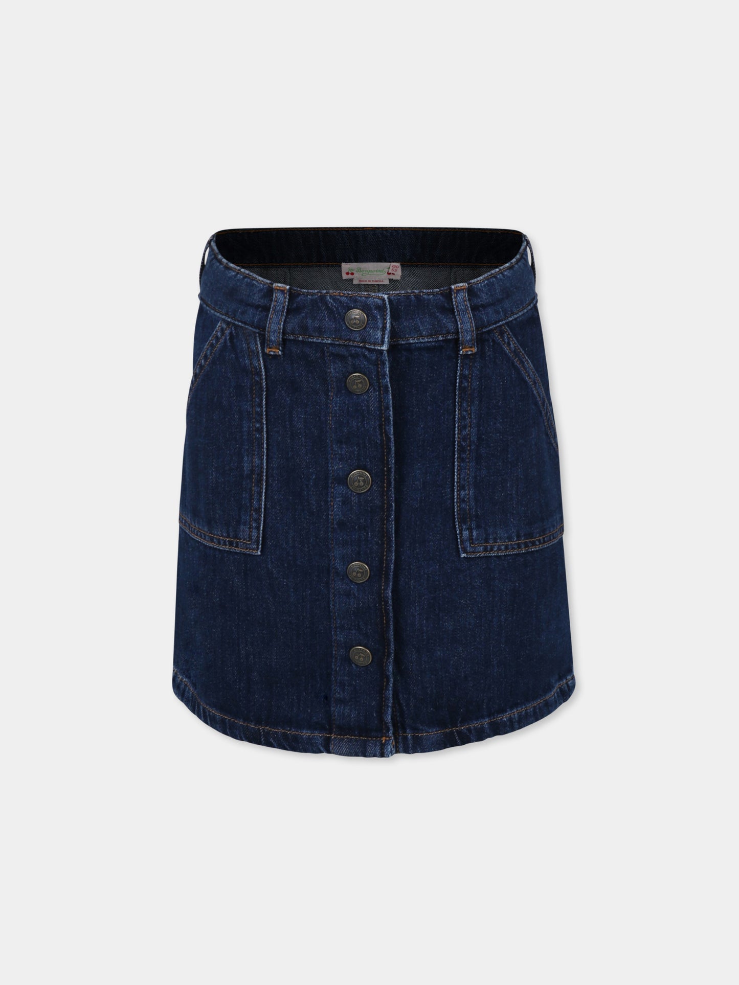 Jupe denim pour fille avec cerises