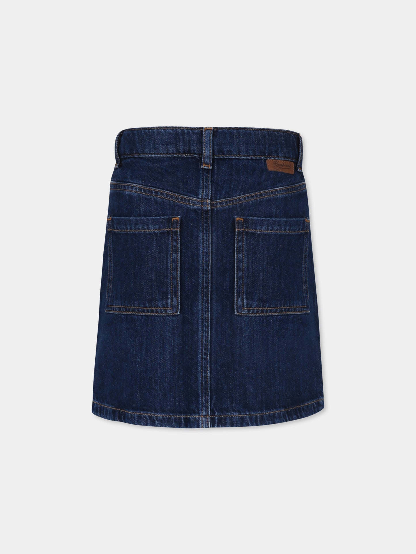 Jupe denim pour fille avec cerises