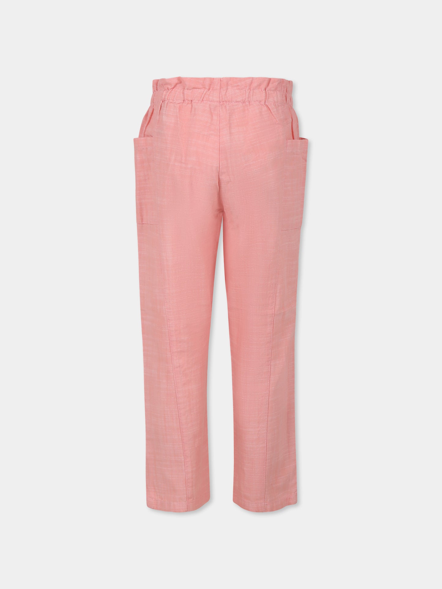 Pantaloni rosa per bambina con ciliegie,Bonpoint,S05GPAW00006 023C