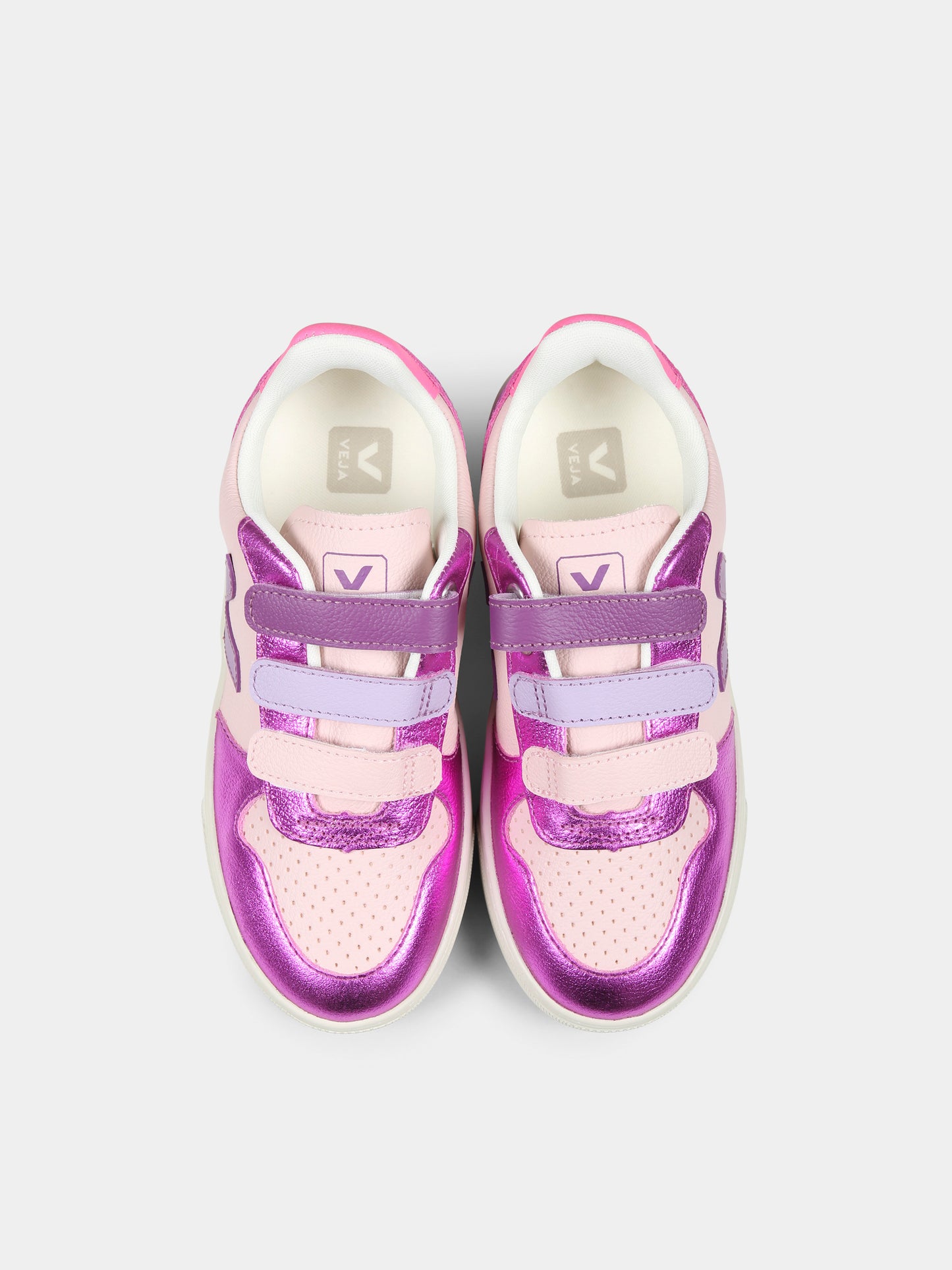 Sneakers rosa per bambina con logo,Veja,CV0520648C