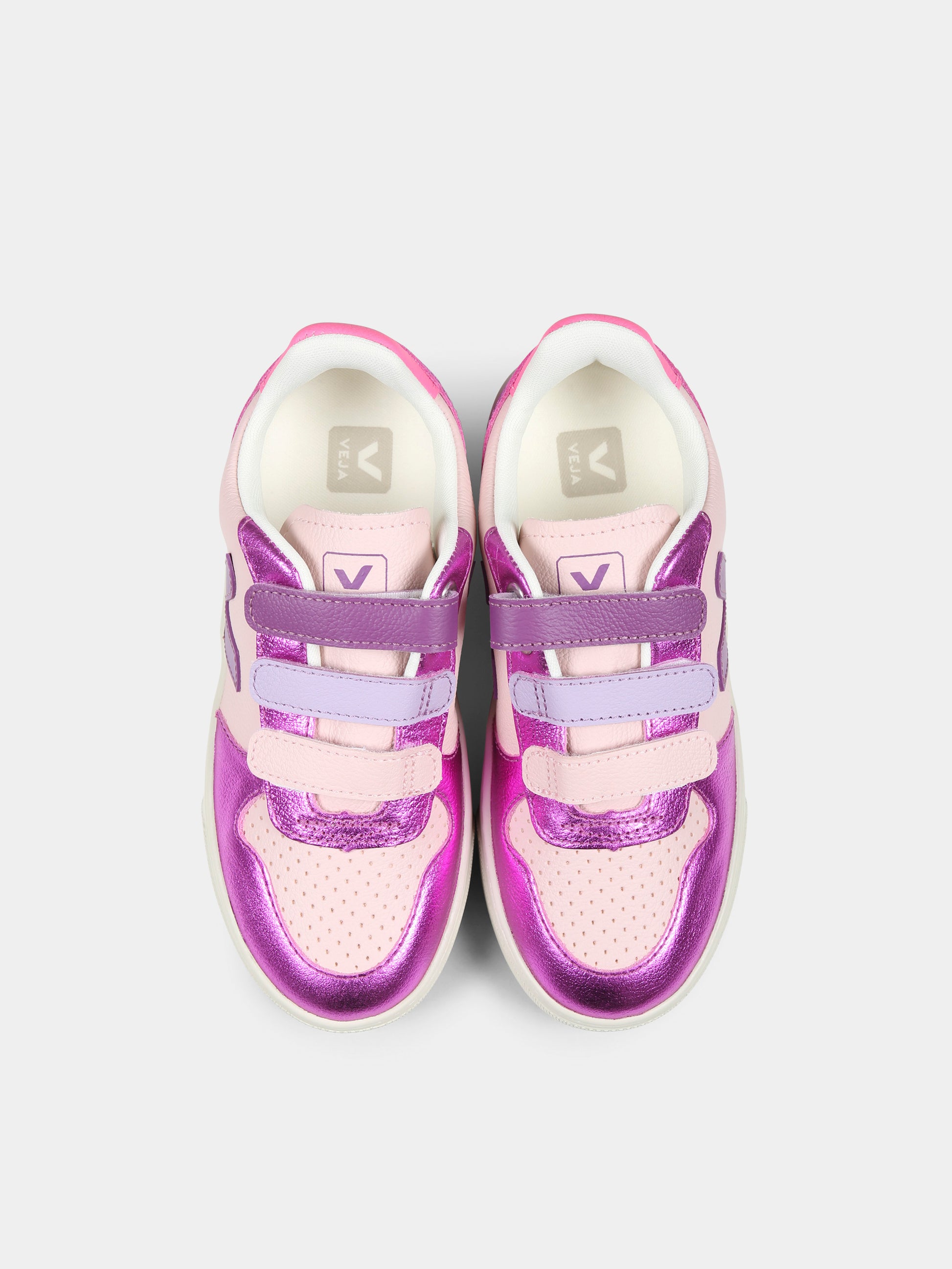 Sneakers rosa per bambina con logo,Veja,CV0520648C