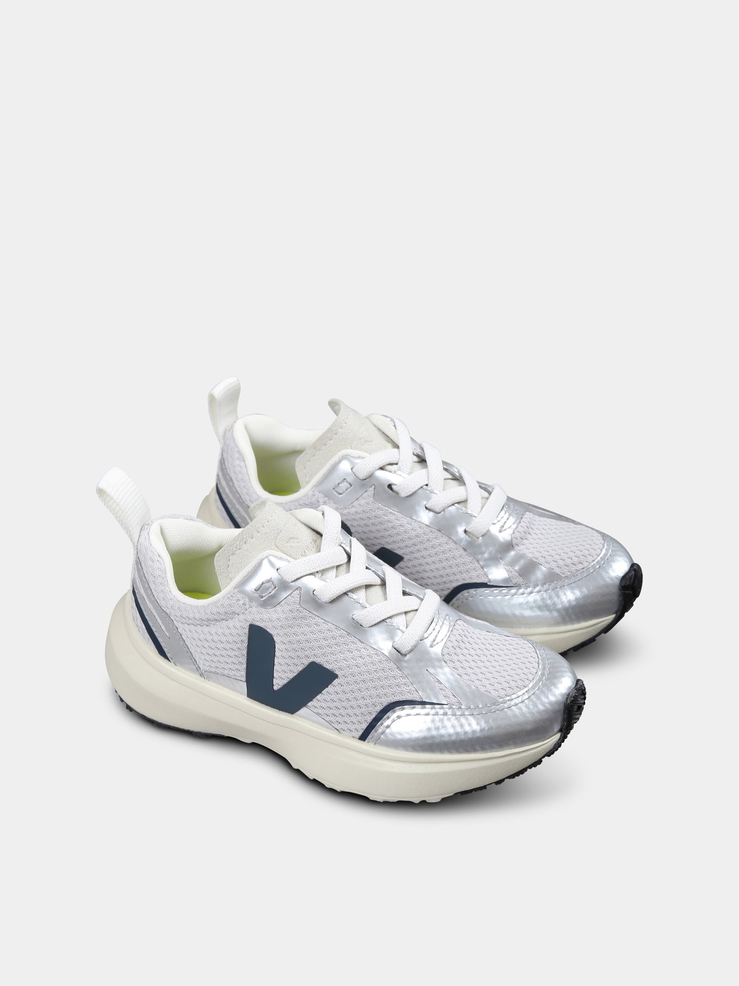 Baskets grises pour garçon avec logo