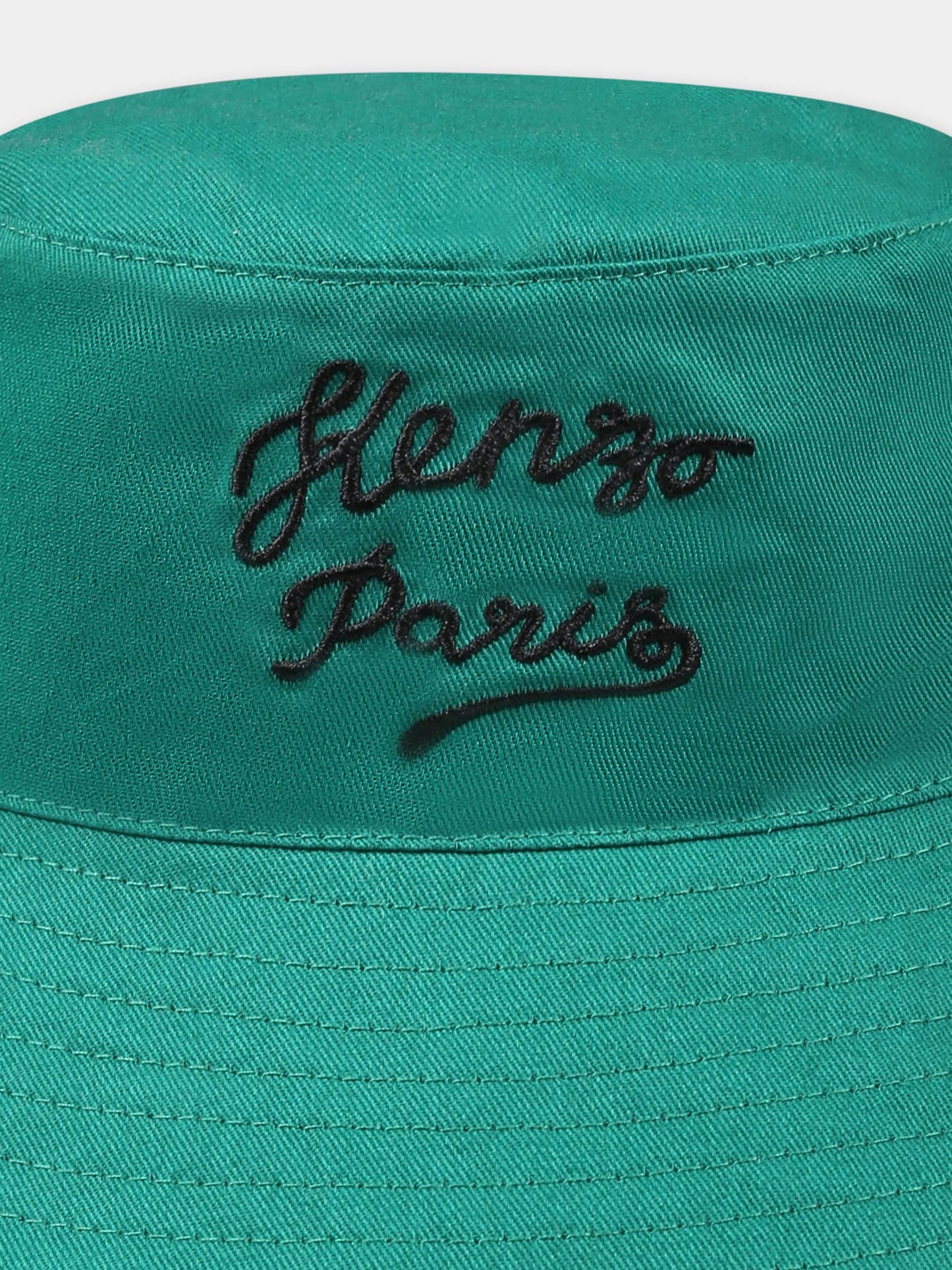 Cloche réversible verte pour enfants avec tournesols