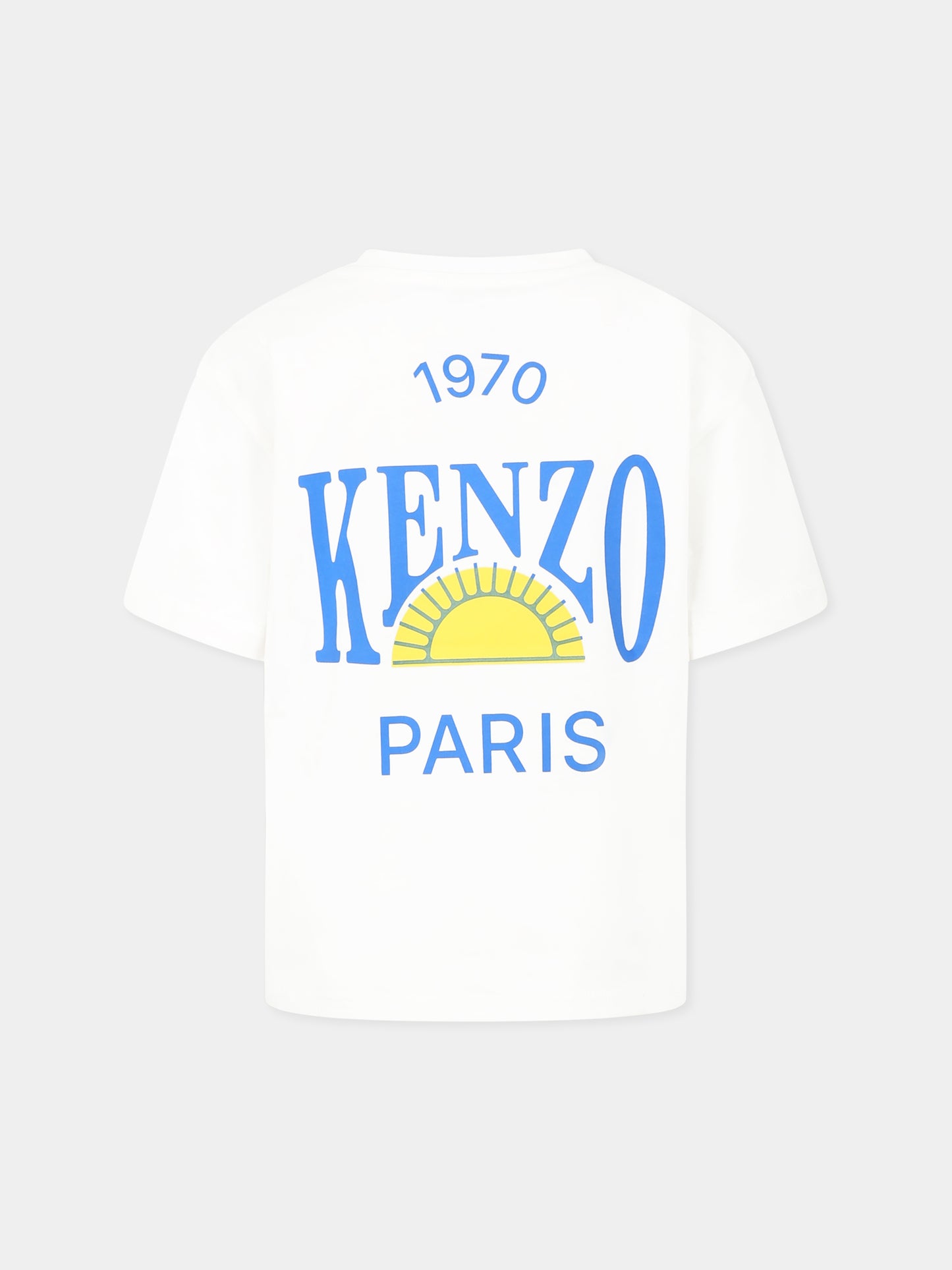 T-shirt blanc pour garçon avec imprimé Fruits Stickers