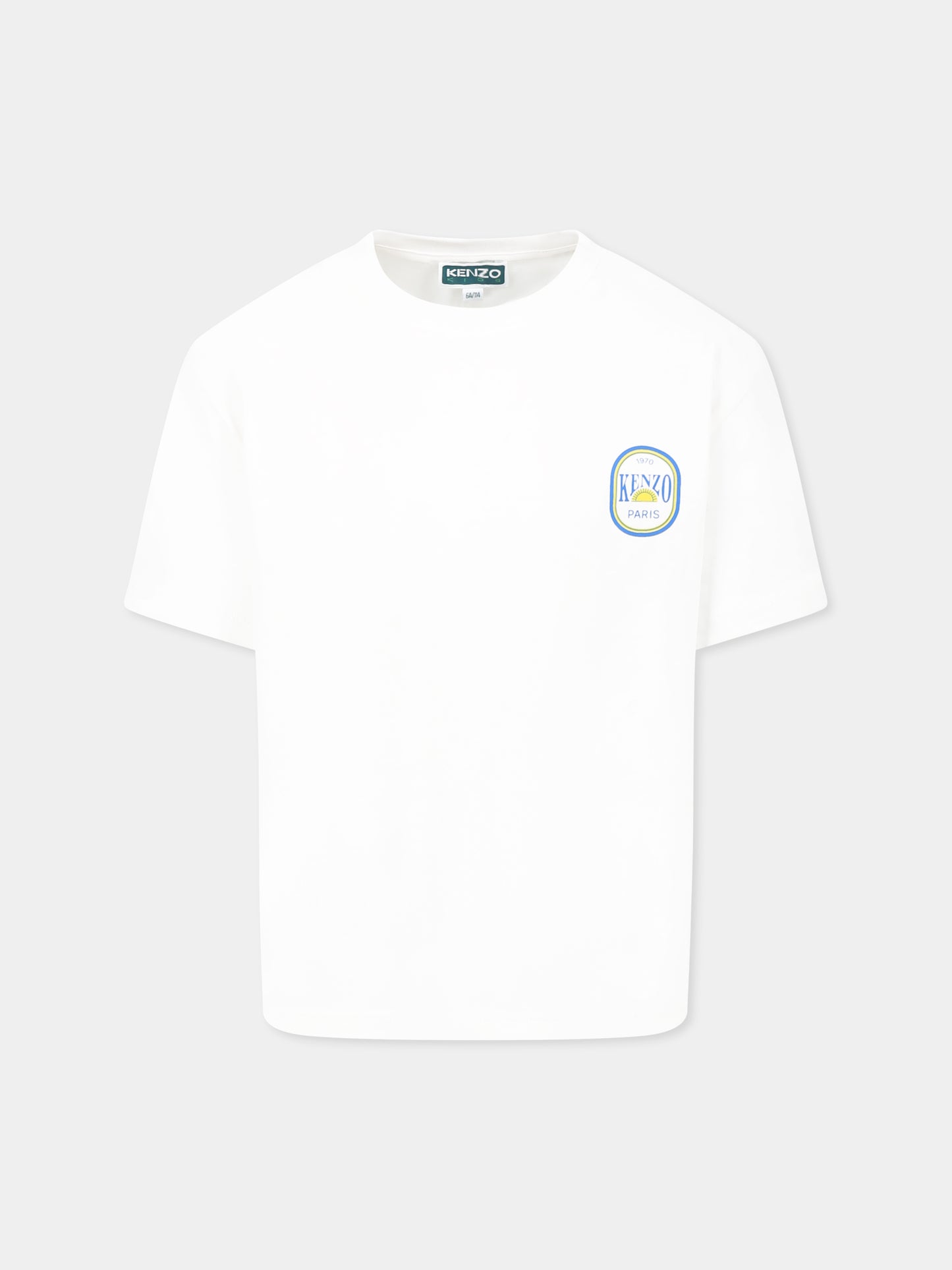 T-shirt blanc pour garçon avec imprimé Fruits Stickers