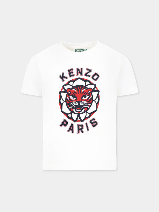 T-shirt blanc pour enfants avec logo