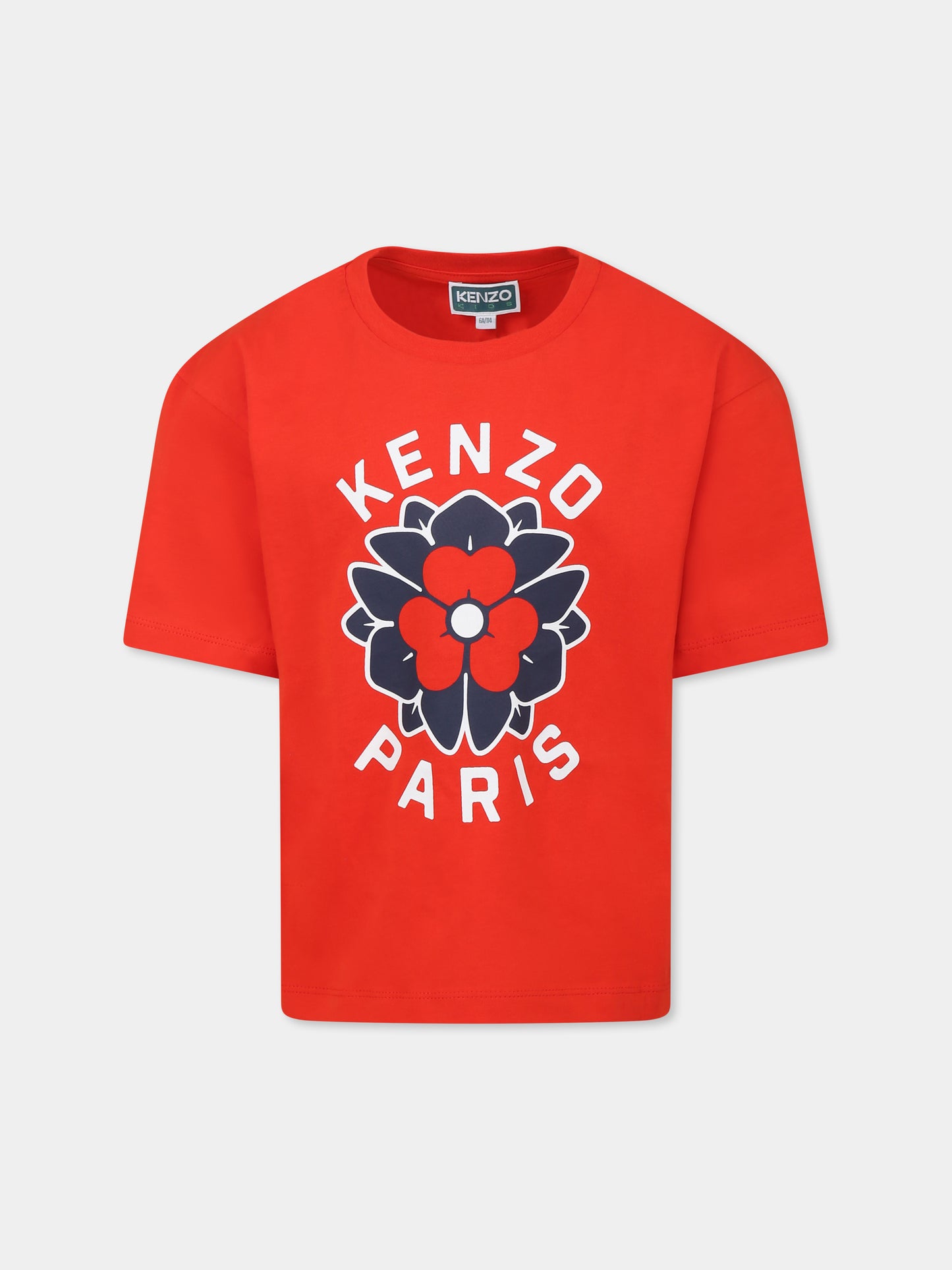 T-shirt rouge pour fille avec logo