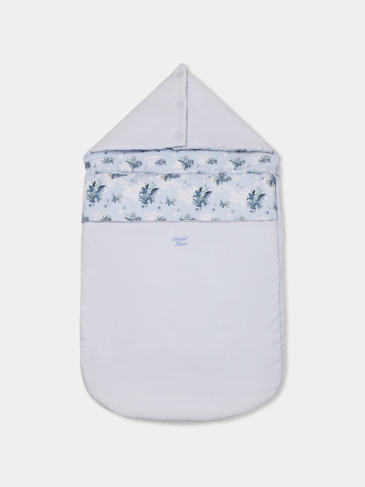 Sacco nanna celeste reversibile per neonato con stampa giungla,Kenzo Kids,K60878 771