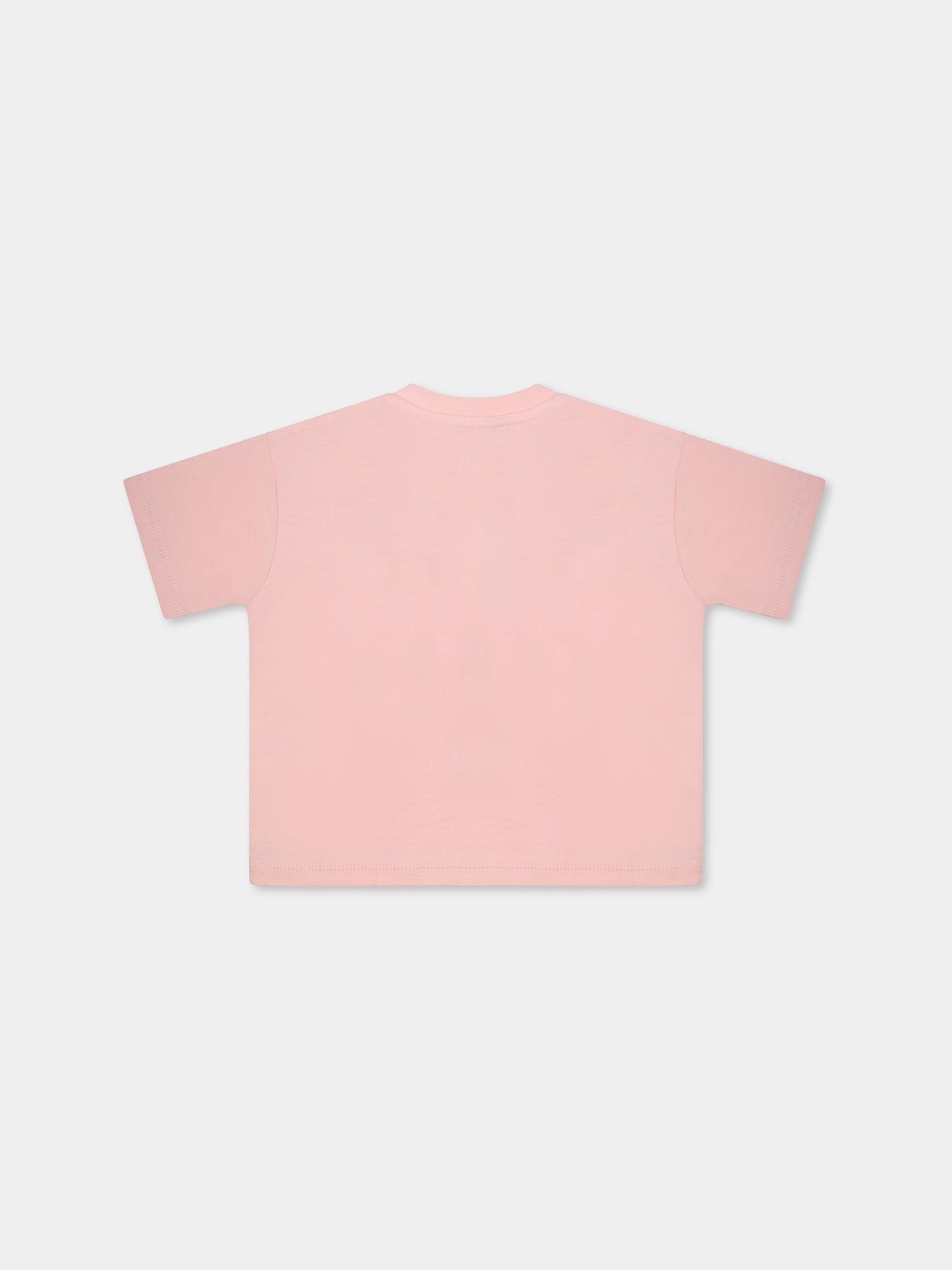 T-shirt rosa per neonata con Boke Flower,Kenzo Kids,K60954 45Z