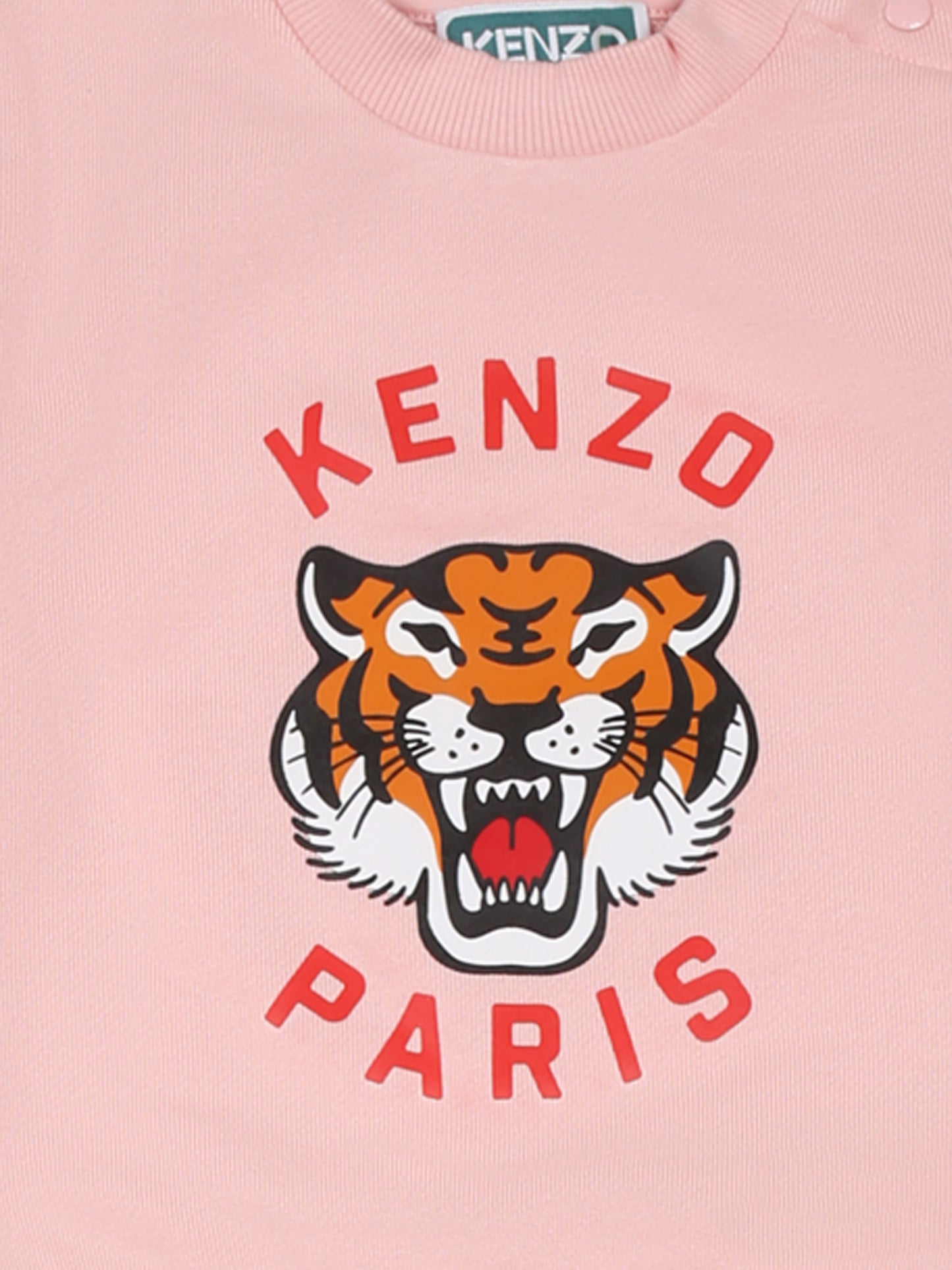 Completo rosa per neonata con Lucky Tiger,Kenzo Kids,K60935 45Z