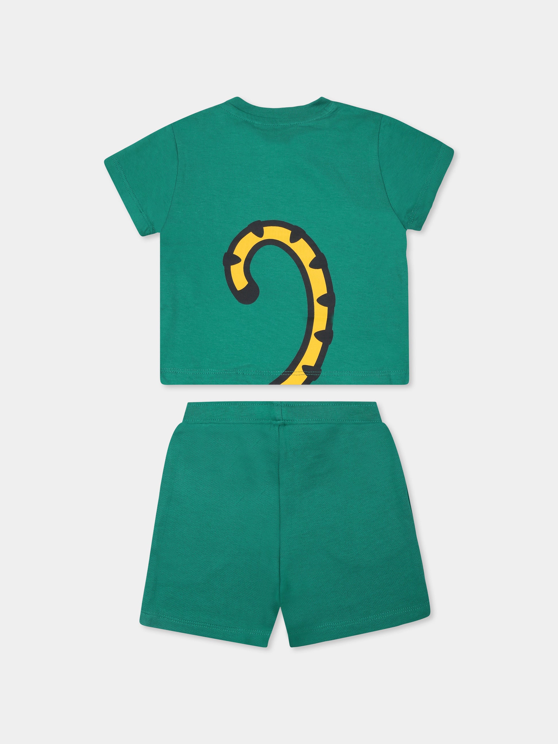 Completo verde per neonato con tigre Kotora,Kenzo Kids,K60961 674