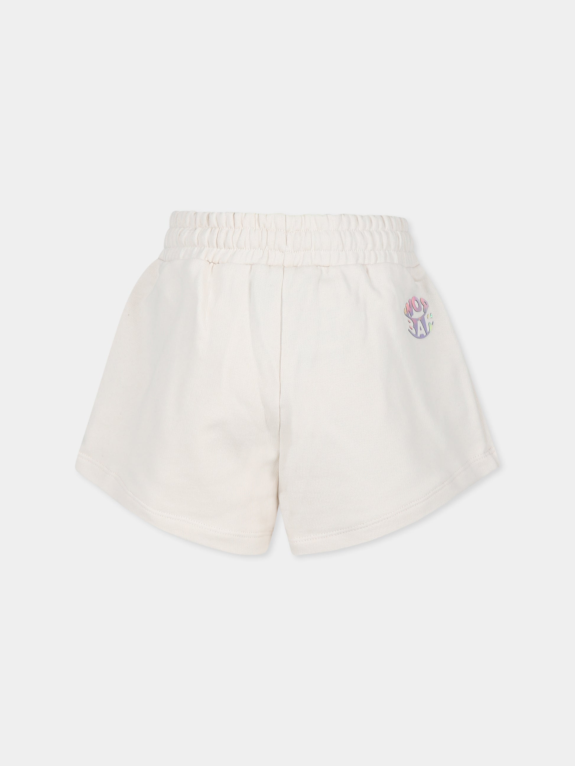Shorts avorio per bambina con smile,Barrow,S4BKJGSH110 013