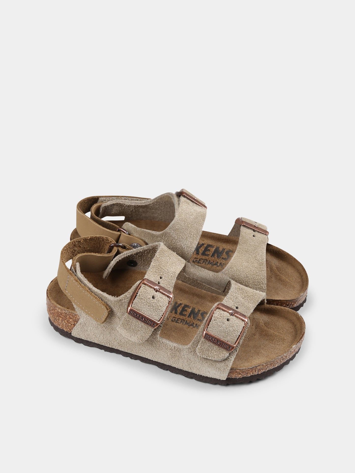 Sandali beige Milano Kids per bamini con logo,Birkenstock,1029471 MILANO