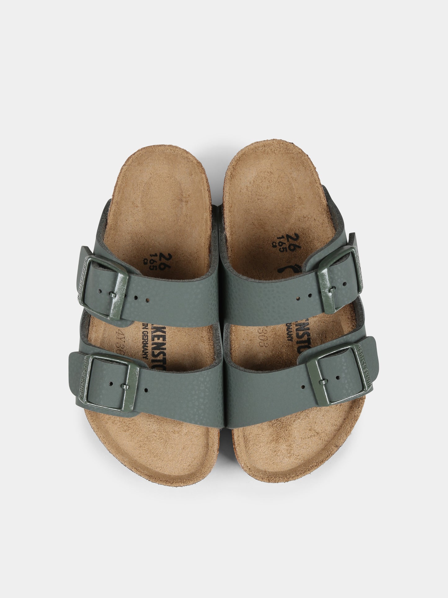 Sandali verdi Ariziona Kids per bambino con logo,Birkenstock,1029449 ARIZONA