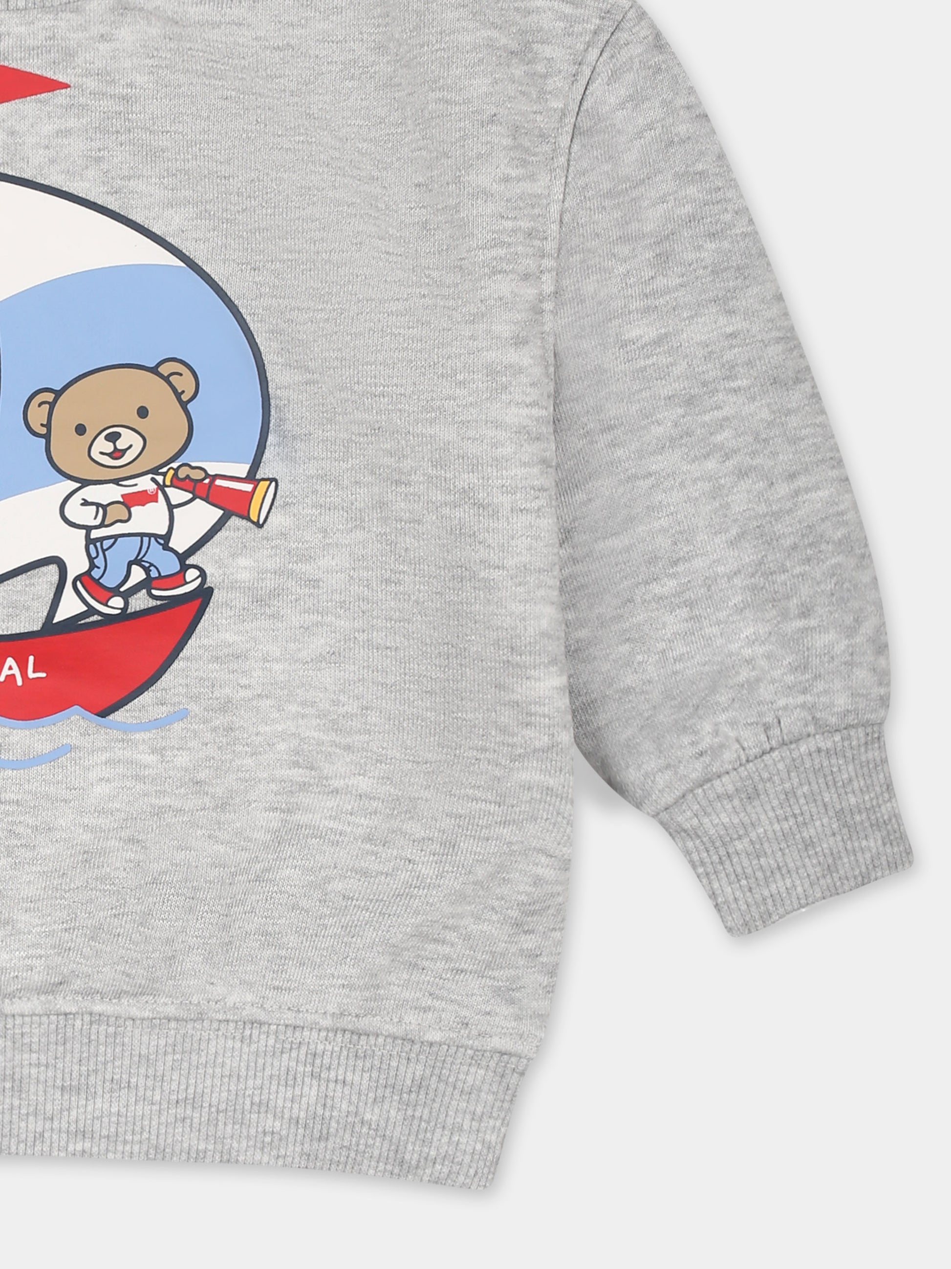 Felpa grigia per neonato con orsetto,Levi's Kids,M320 G2H