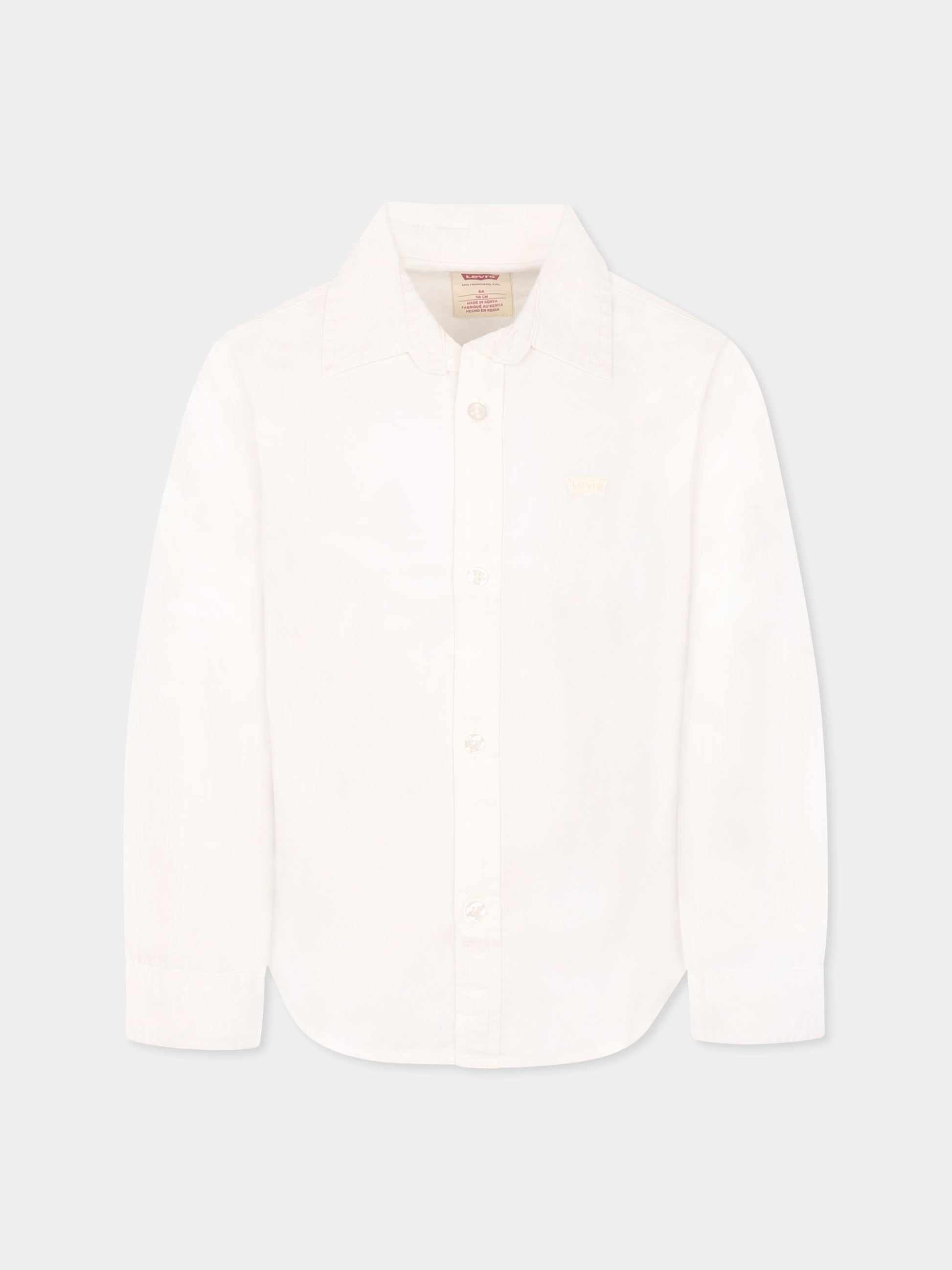 Camicia bianca per bambino con logo,Levi's Kids,N129 W1T