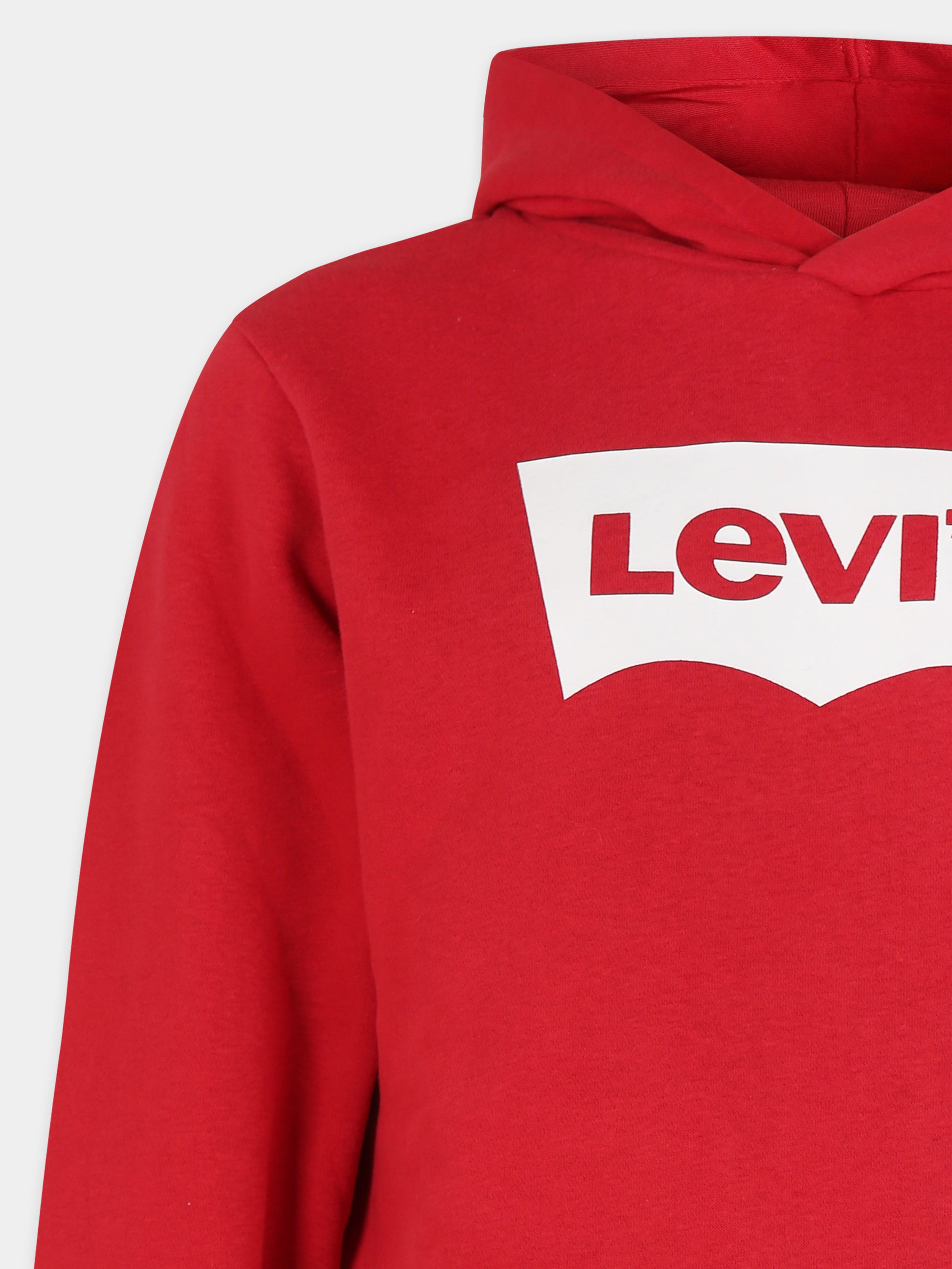 Felpa rossa per bambino con logo bianco,Levi's Kids,LK9E8778 R1R