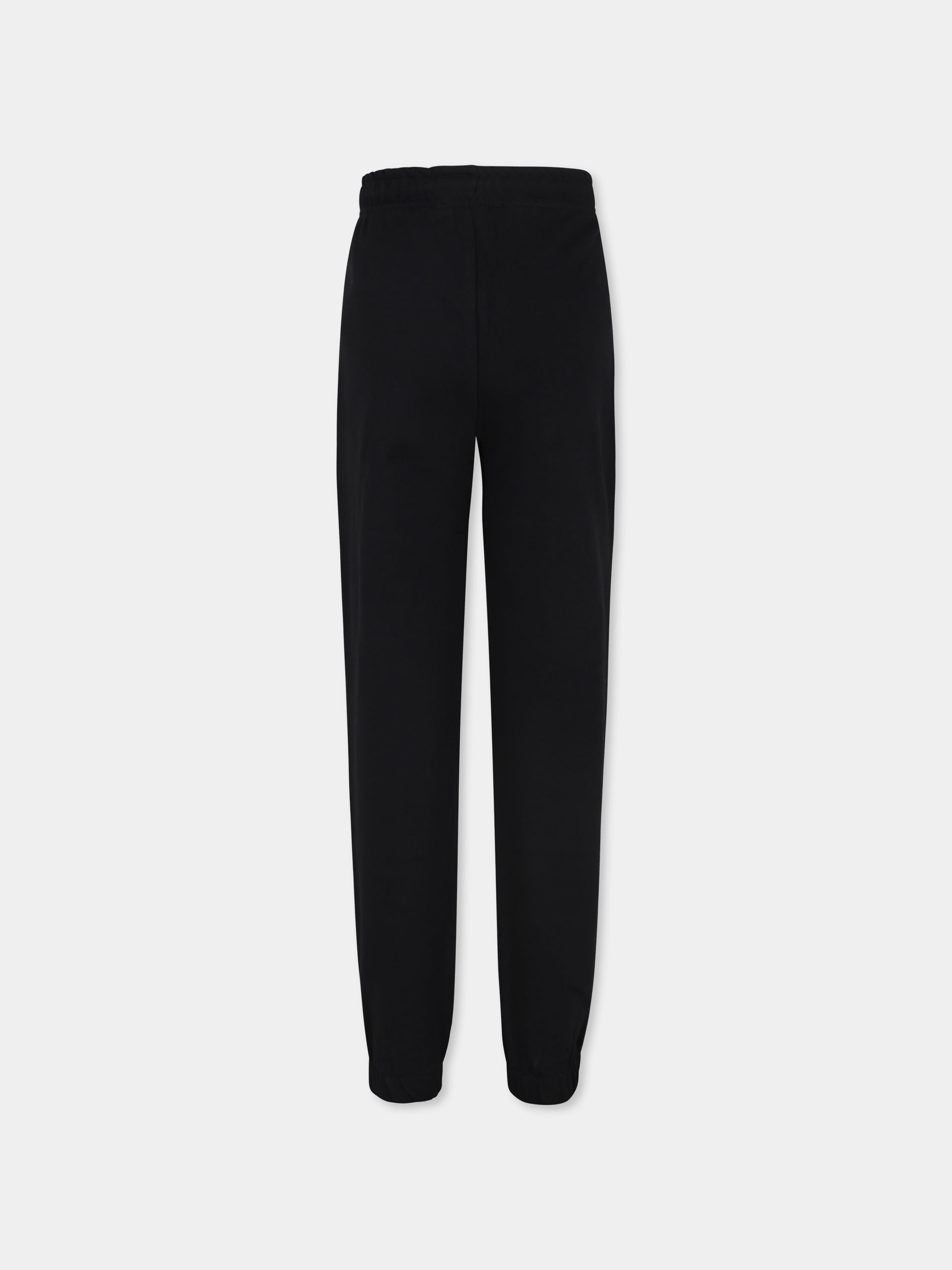 Pantaloni neri per bambino con logo,Msgm Kids,S4MSJBFP220 110