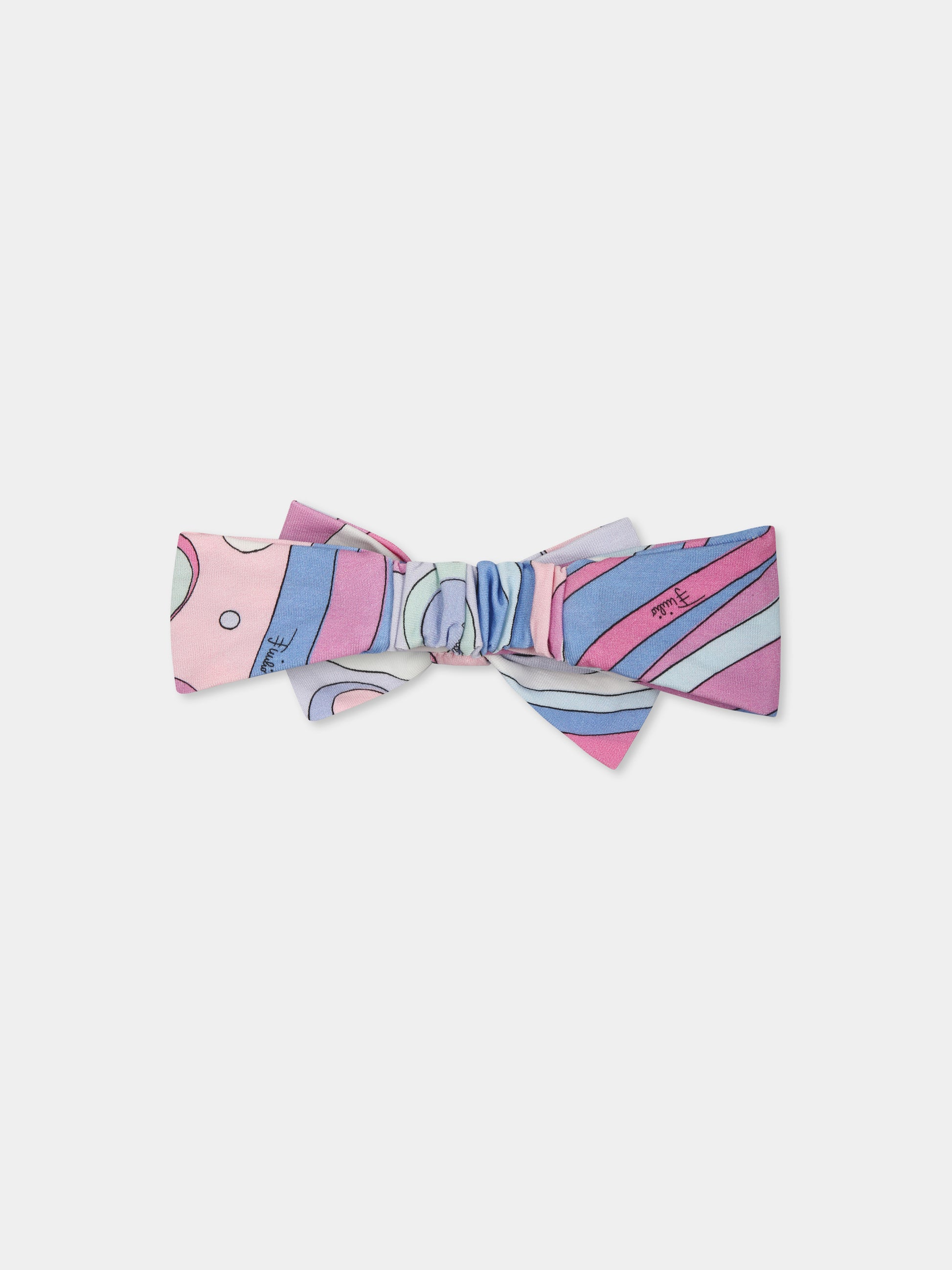 Fascia multicolor per neonata con stampa marmo,Emilio Pucci Junior,PW0033 J0469 511MC