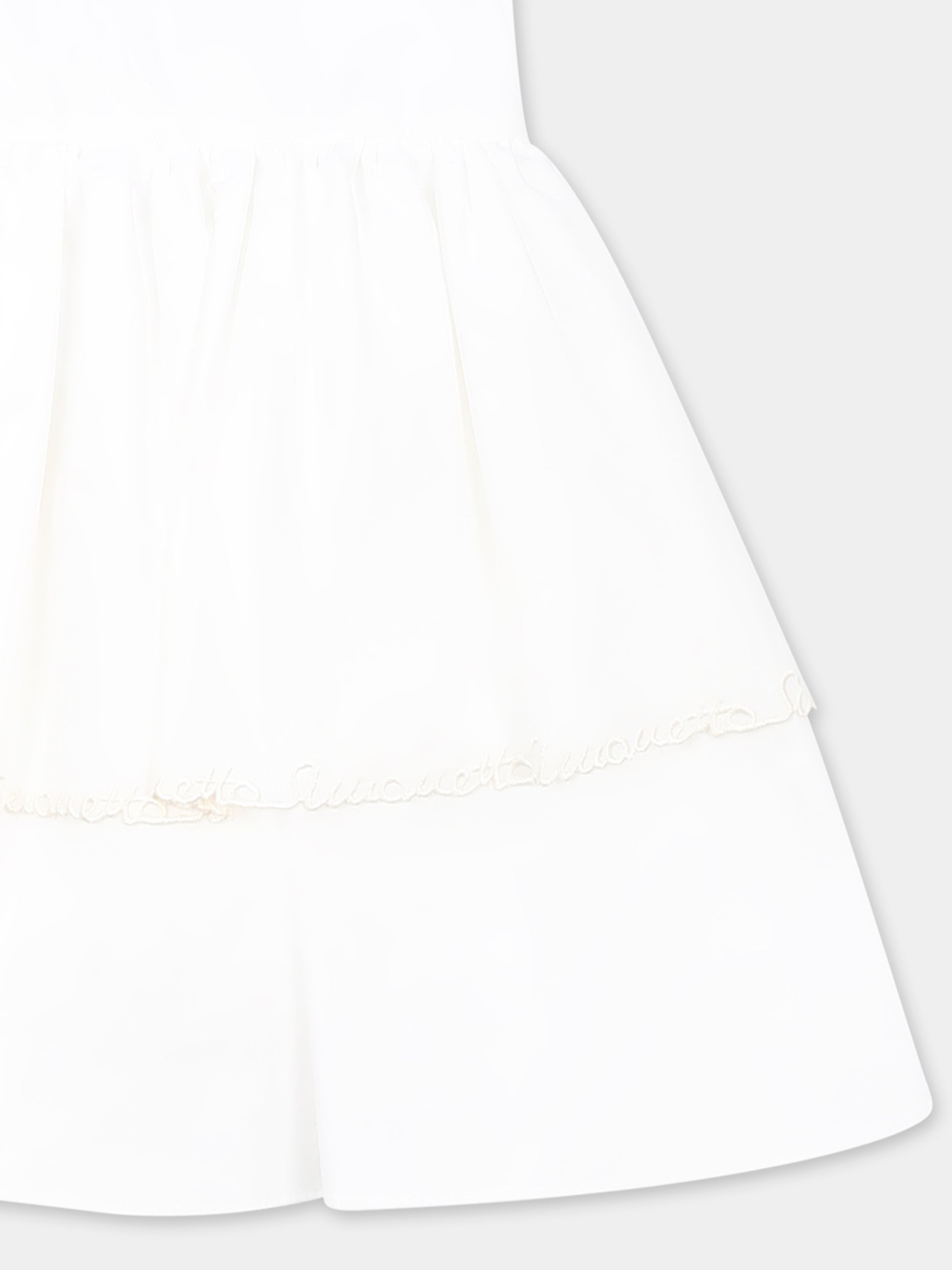 Vestito bianco per neonata con logo,Simonetta,SW1012 P0518 100BC