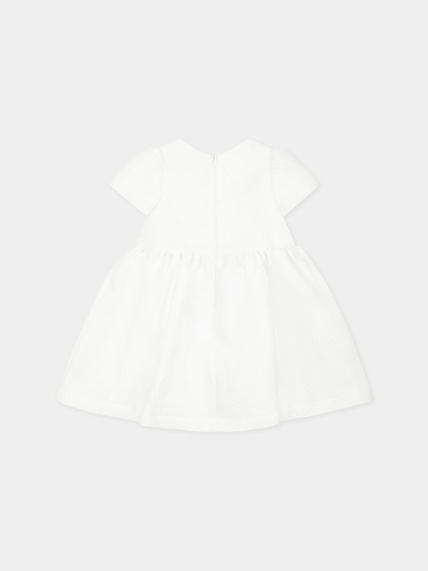 Vestito bianco per neonata con fiocchi all over,Simonetta,SW1041 U0207 101BC