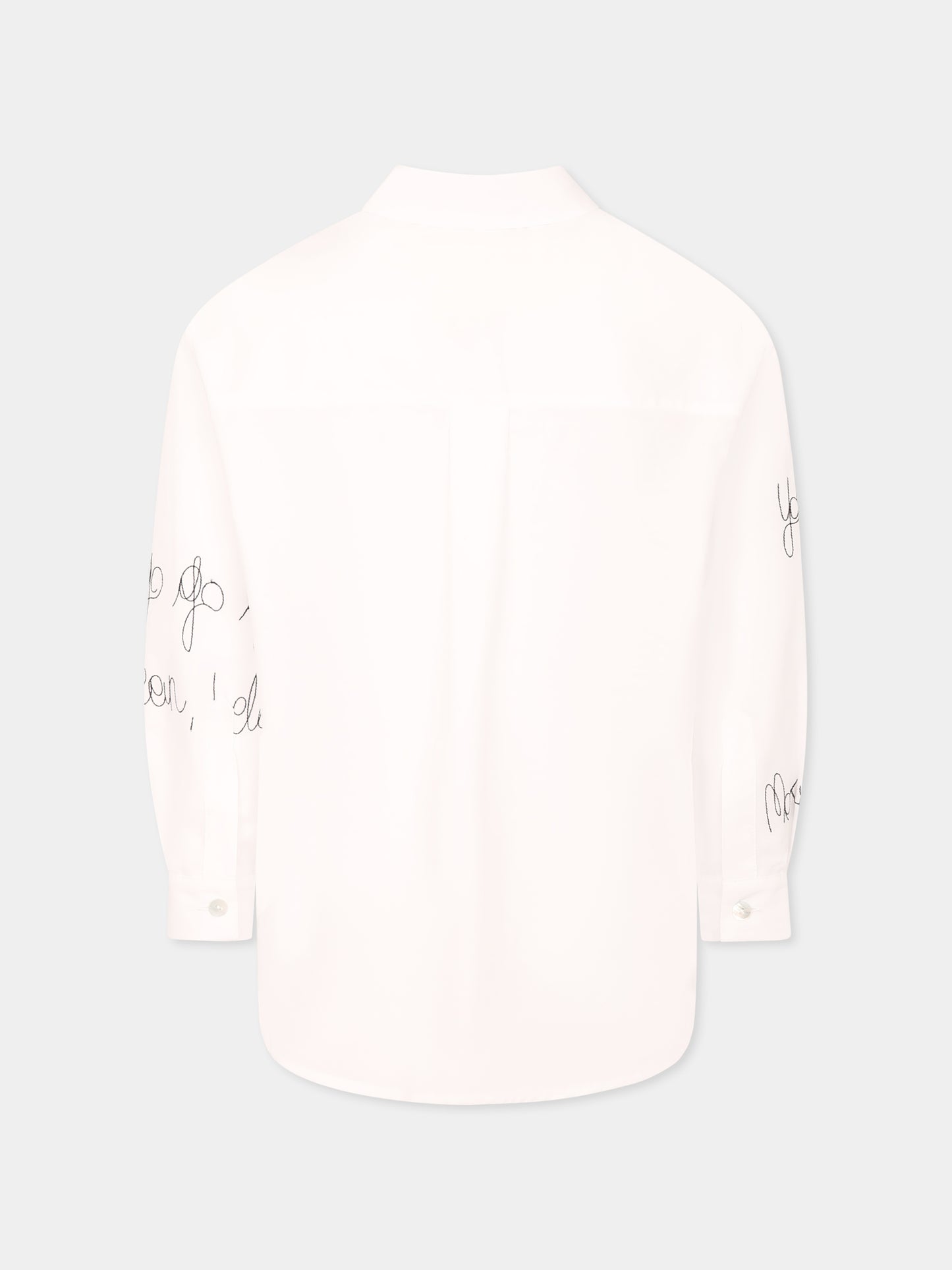 Camicia bianca per bambina con scritta e cuore,Simonetta,SW5A40 L0316 100NE