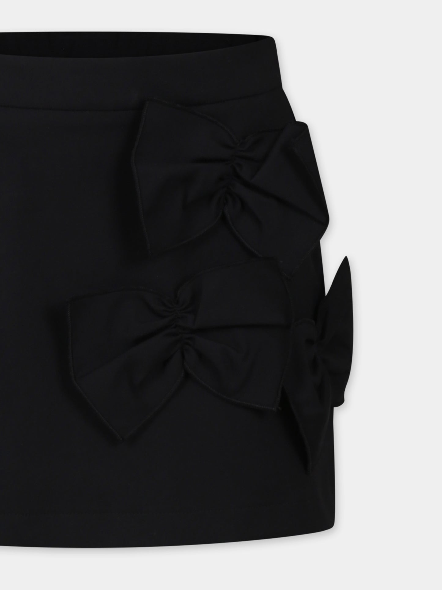 Gonna nera per bambina con fiocchi,Simonetta,SW7A31 S0201 930