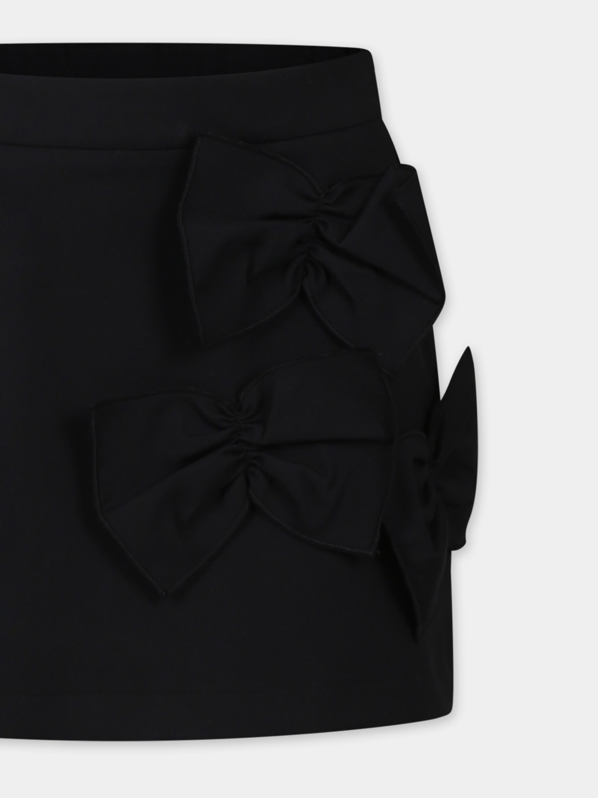 Gonna nera per bambina con fiocchi,Simonetta,SW7A31 S0201 930