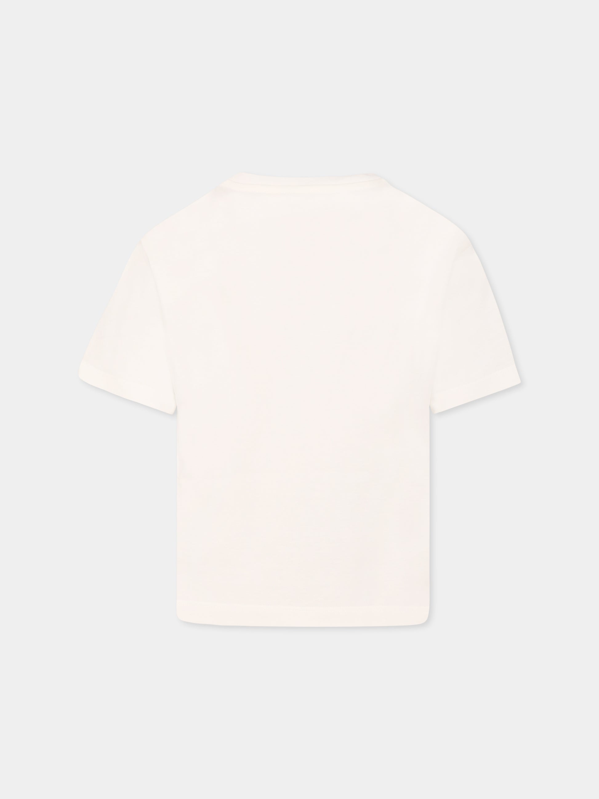 T-shirt bianca per bambina con slogan,Simonetta,SW8A11 J0177 101