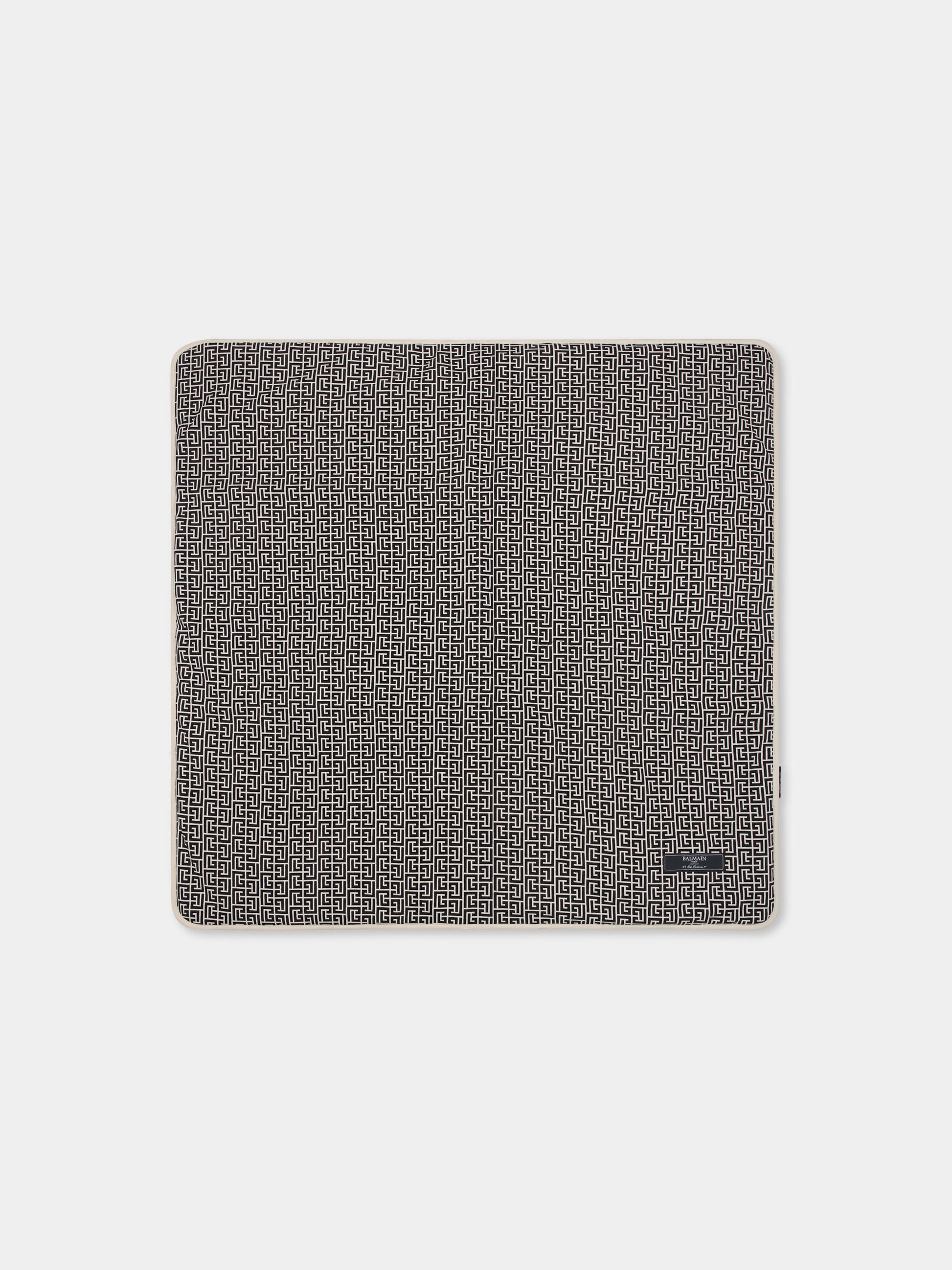 Coperta beige per neonati con iconico labirinto,Balmain Kids,BW0600 Z2411 106NE