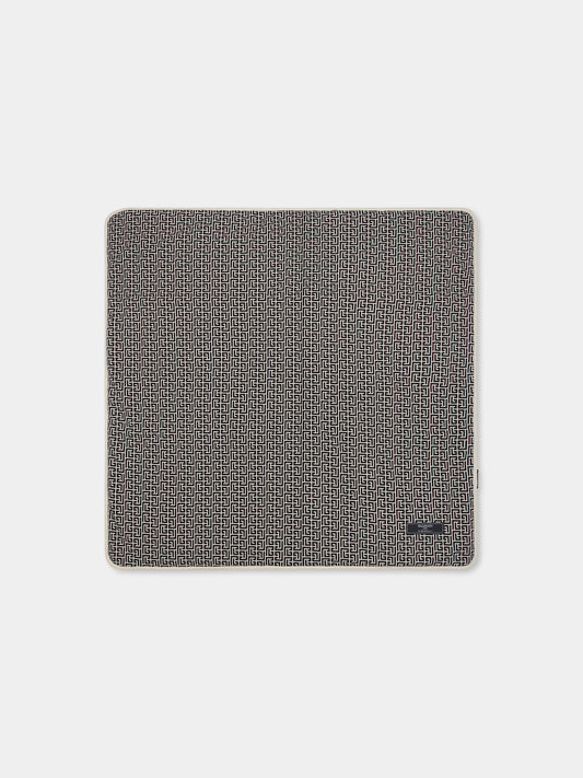 Coperta beige per neonati con iconico labirinto,Balmain Kids,BW0600 Z2411 106NE