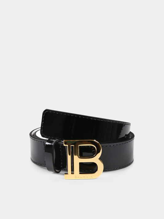 Ceinture noire pour fille avec logo