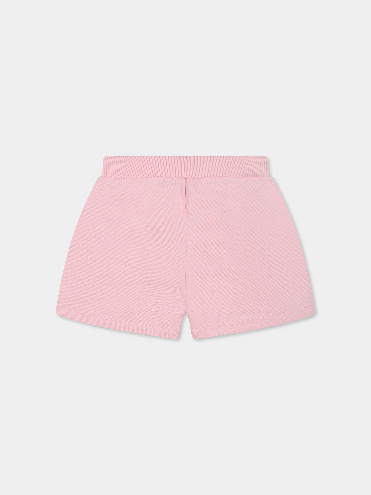 Shorts rosa per neonata con iconici bottoni,Balmain Kids,BW6009 Z0114 511OR