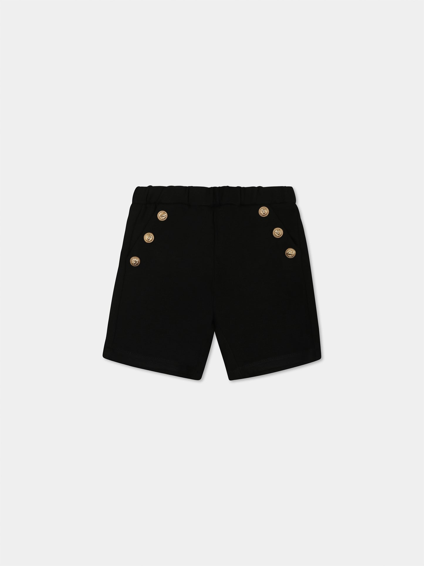 Short noir pour bébé garçon avec logo