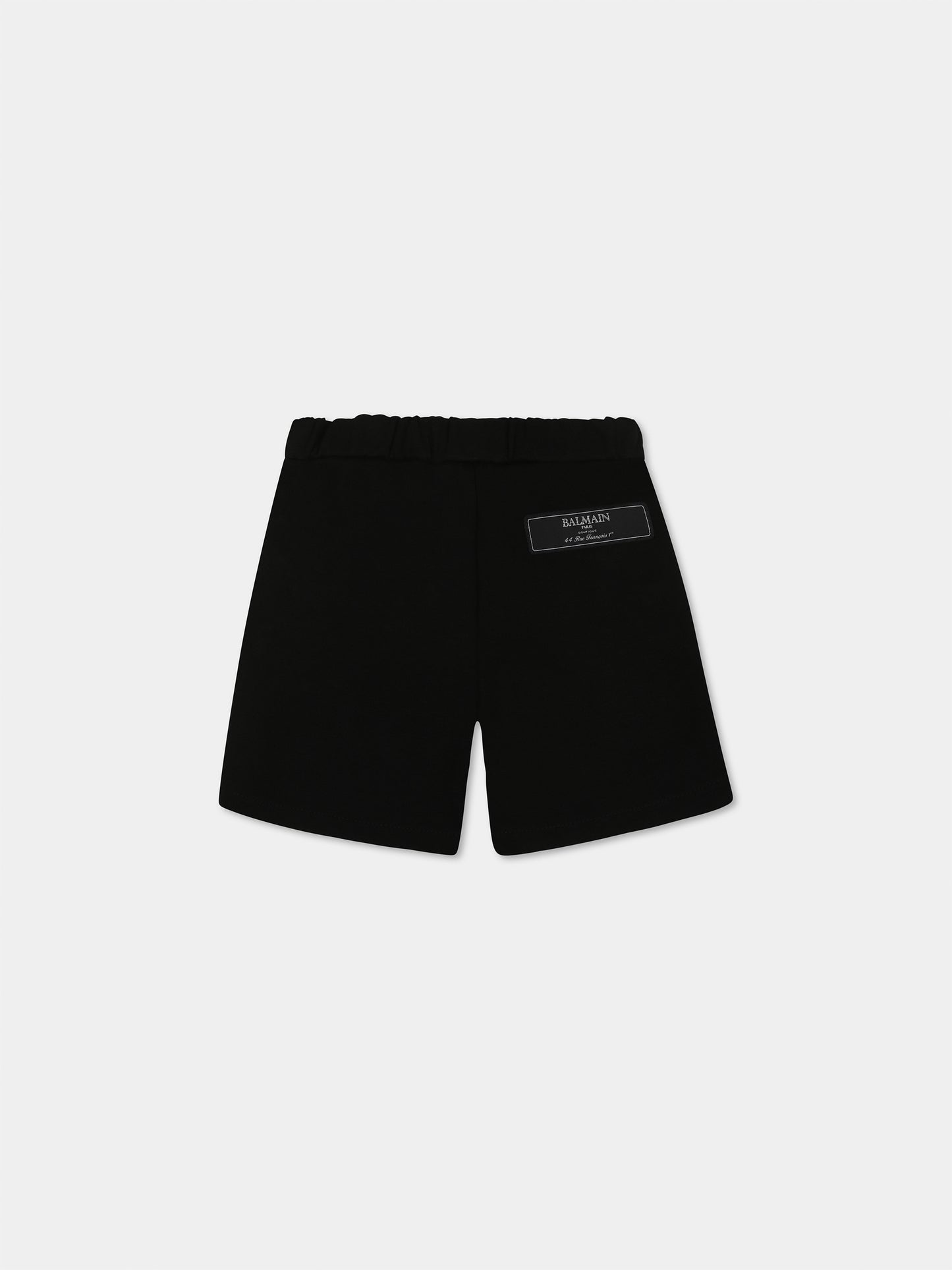 Short noir pour bébé garçon avec logo
