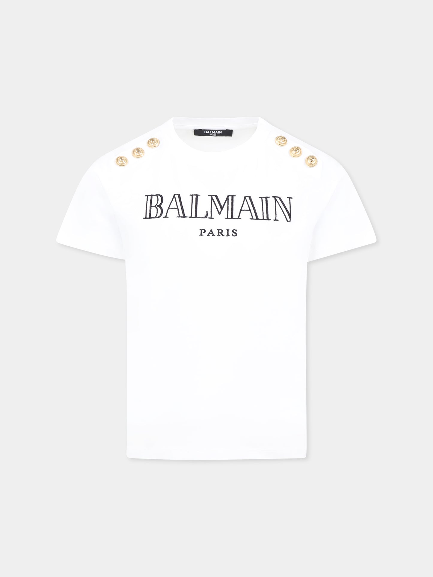 T-shirt blanc pour enfants avec logo