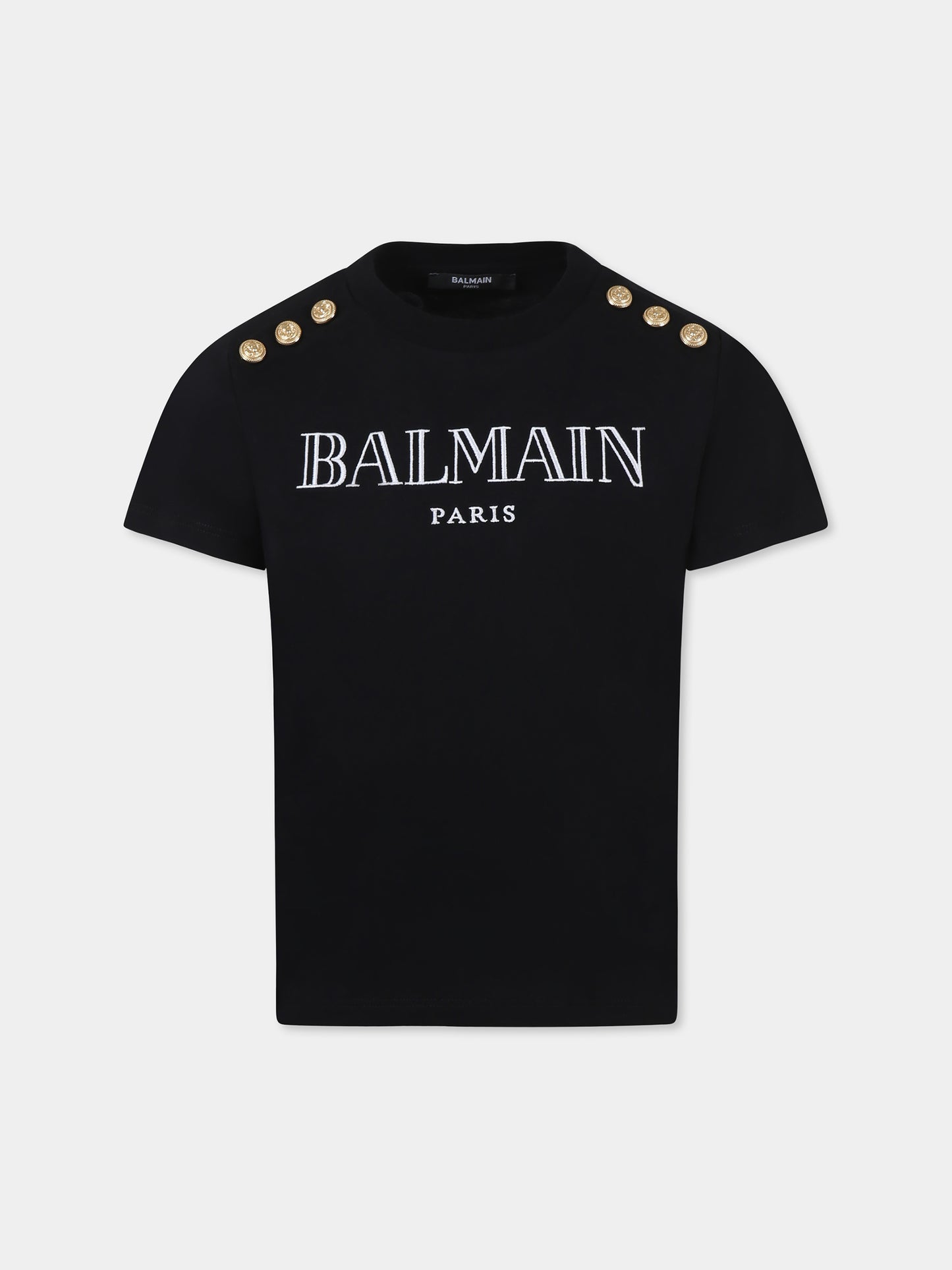 T-shirt noir pour enfants avec logo