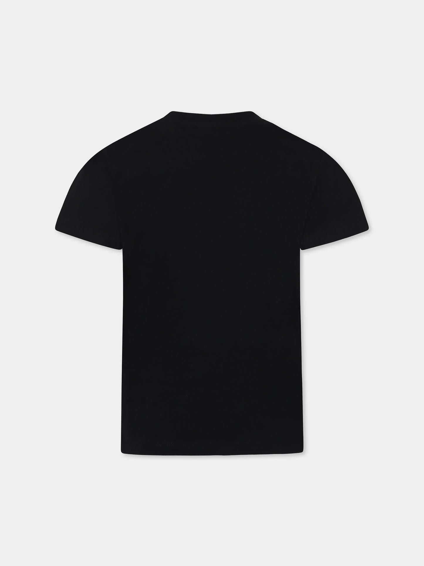 T-shirt noir pour enfants avec logo