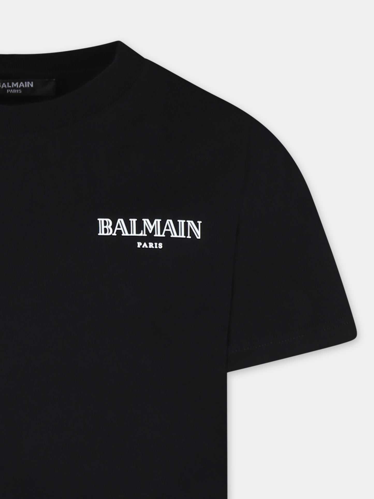 T-shirt noir pour enfants avec logo